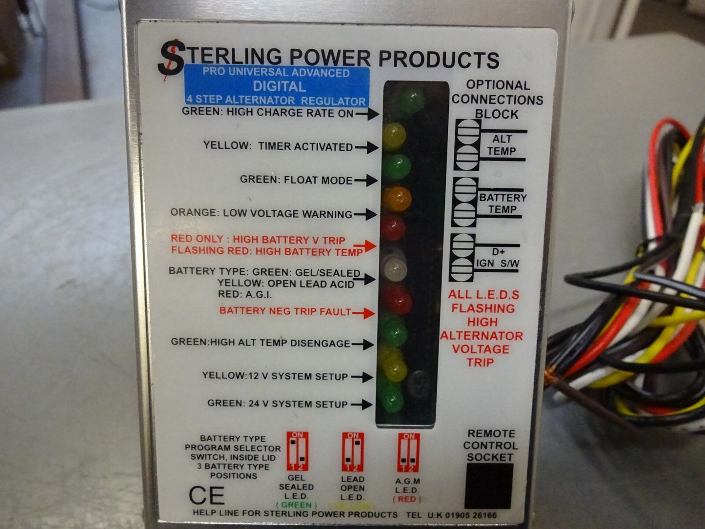 STERLING PRO DIGITAL ADVANCED ALTERNATOR REGULATOR 12V + 24V 4 STEP / NEW