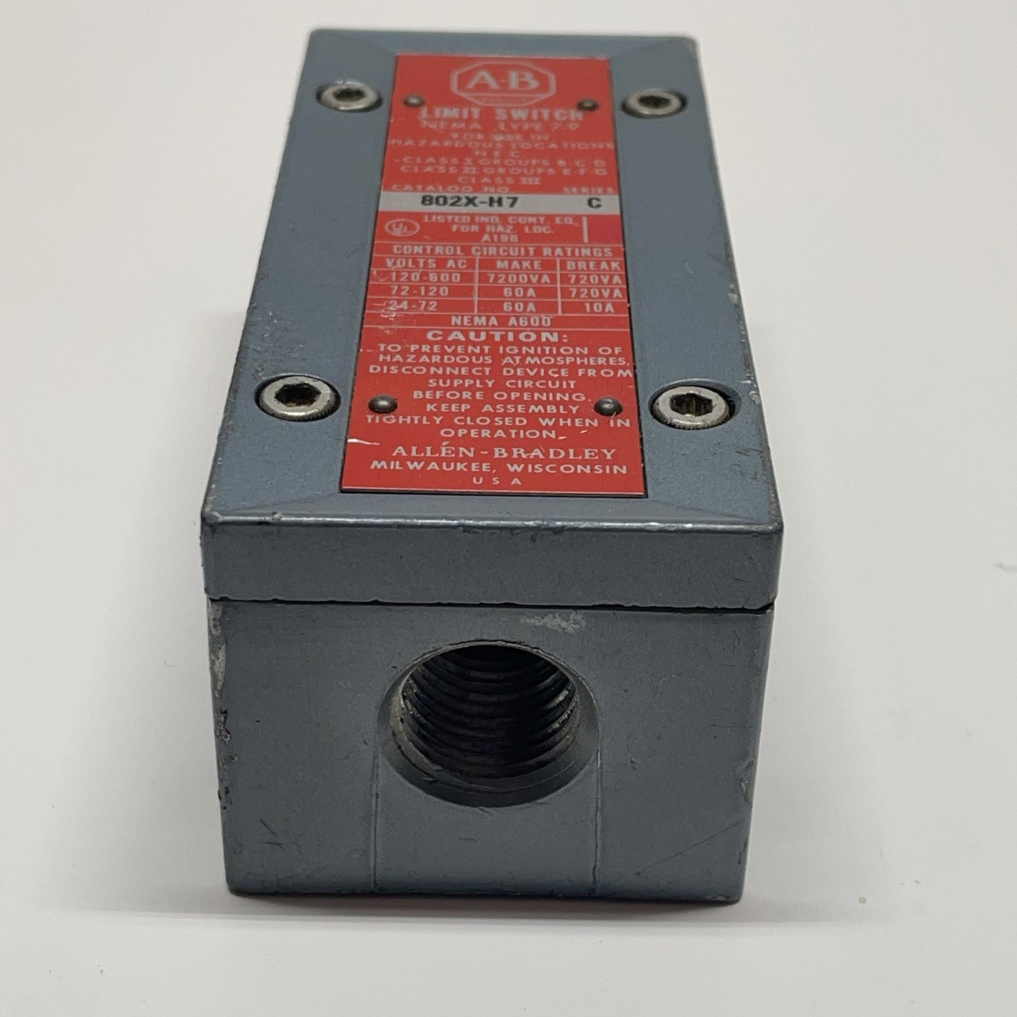 Allen Bradley 802X-H7 Rotary Lever Arm Limit Switch w/ Z-21331 Operating Head