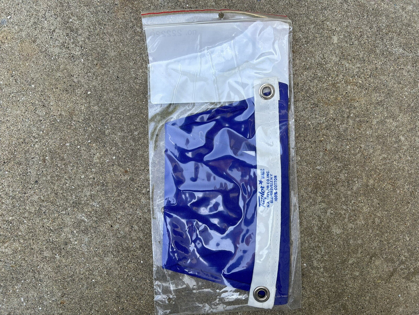 TAYLOR MADE 222220 T OWNER PENNANT 10" X 16" BLUE SAILCLOTH MARINE FLAG / NEW