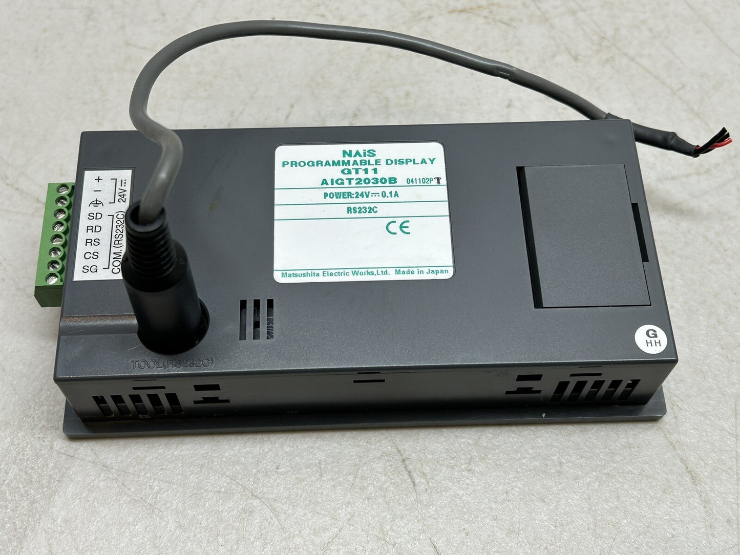 NAIS GT11 / AIGT2030B PROGRAMMABLE DISPLAY / USED AS SAMPLE UNIT
