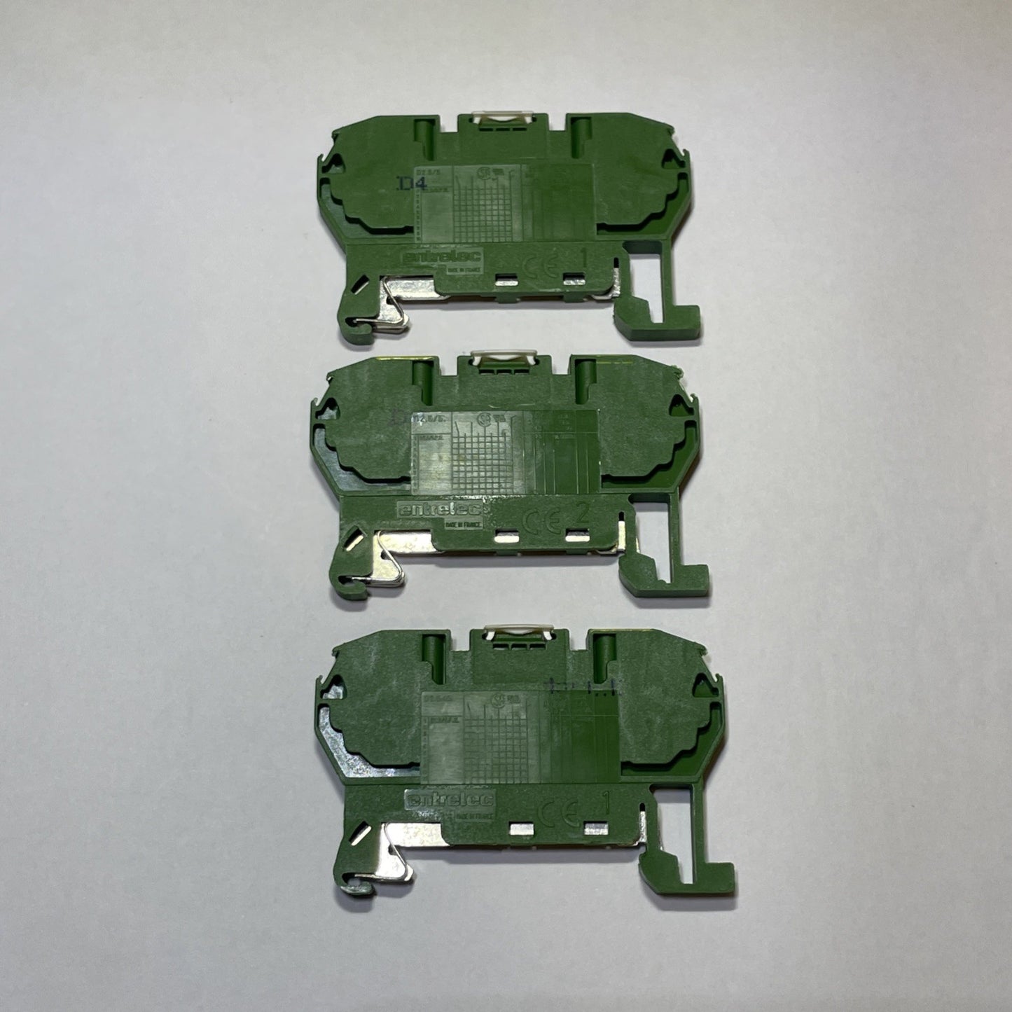 ENTRELEC D2.5/5.P.4L LOT OF 3 TERMINAL BLK TYPE D2.5/5.P.2L 2612 AWG