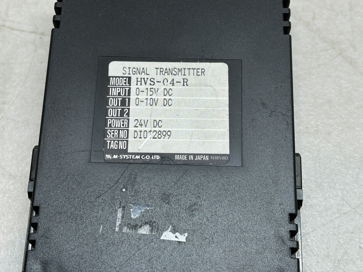 M-SYSTEM HVS-04-R / SIGNAL TRANSMITTER / 0-15V / 24VDC