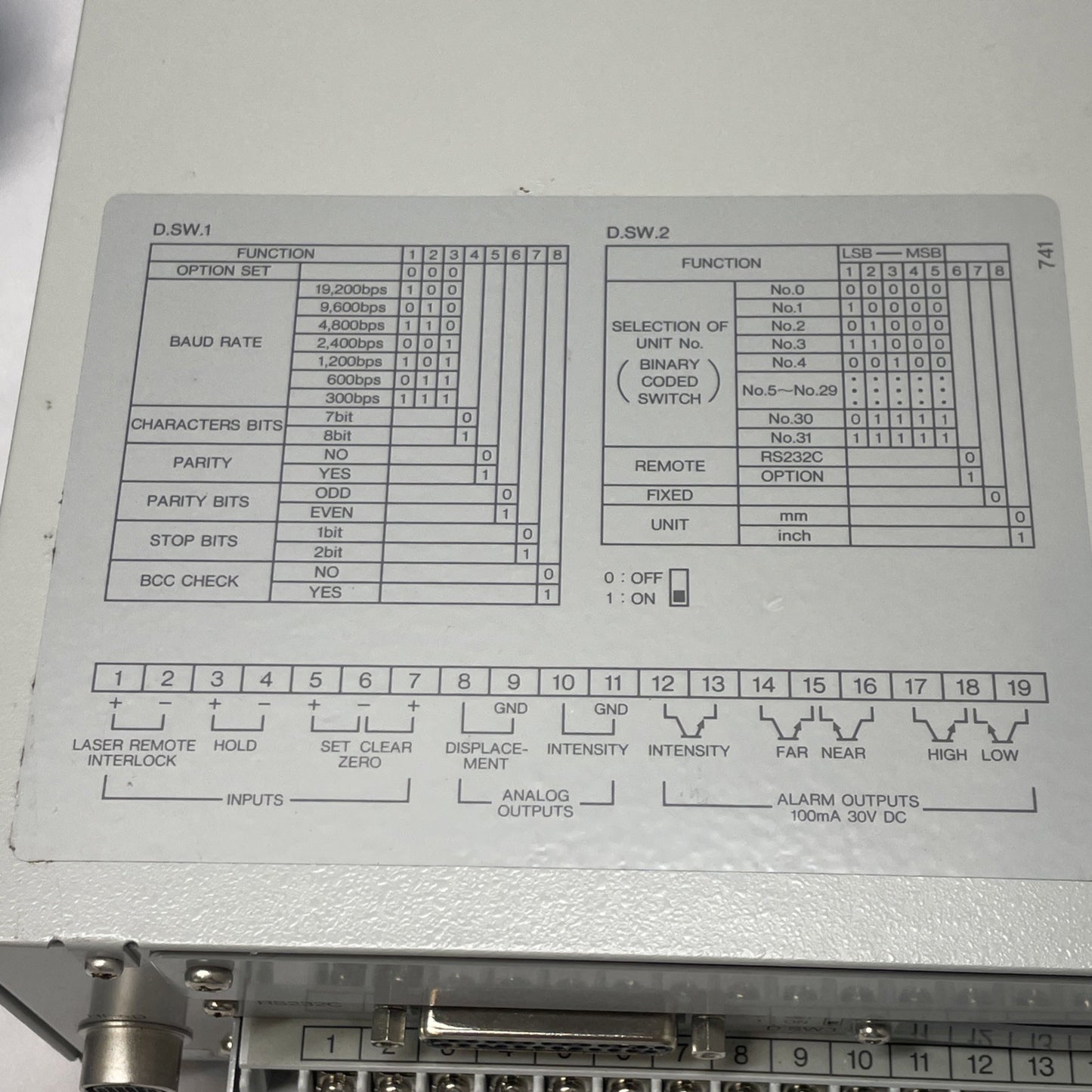 NAIS ANL3330RA LM Laser ANALOG SENSOR