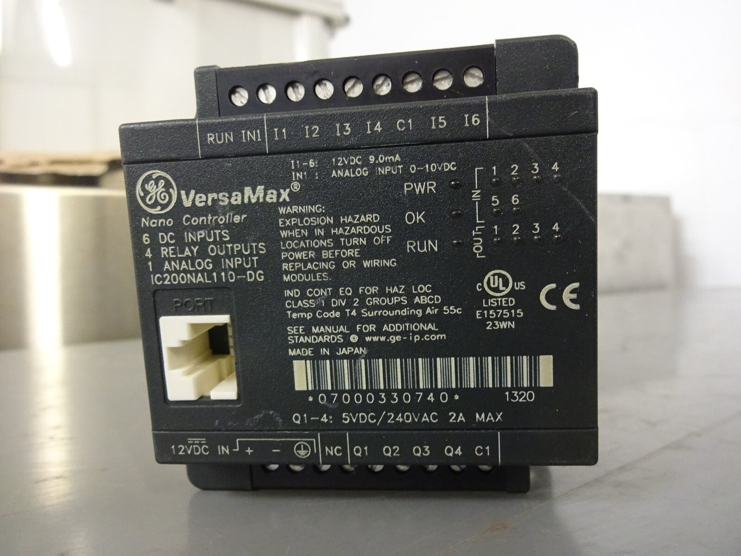 GE FANUC IC200NAL110-DG / VERSAMAX NANO CONTROLLER I/O MODULE