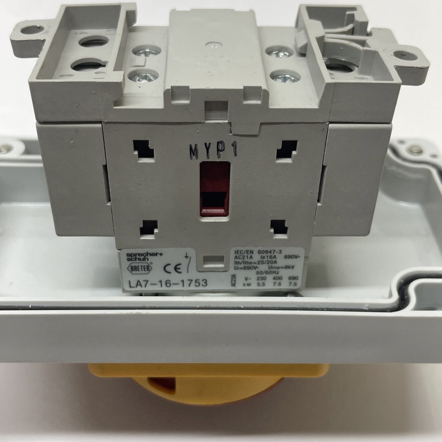 Sprecher & Schuh LA7-16-1753 16A 3-Pole Motor Disconnect Switch Box