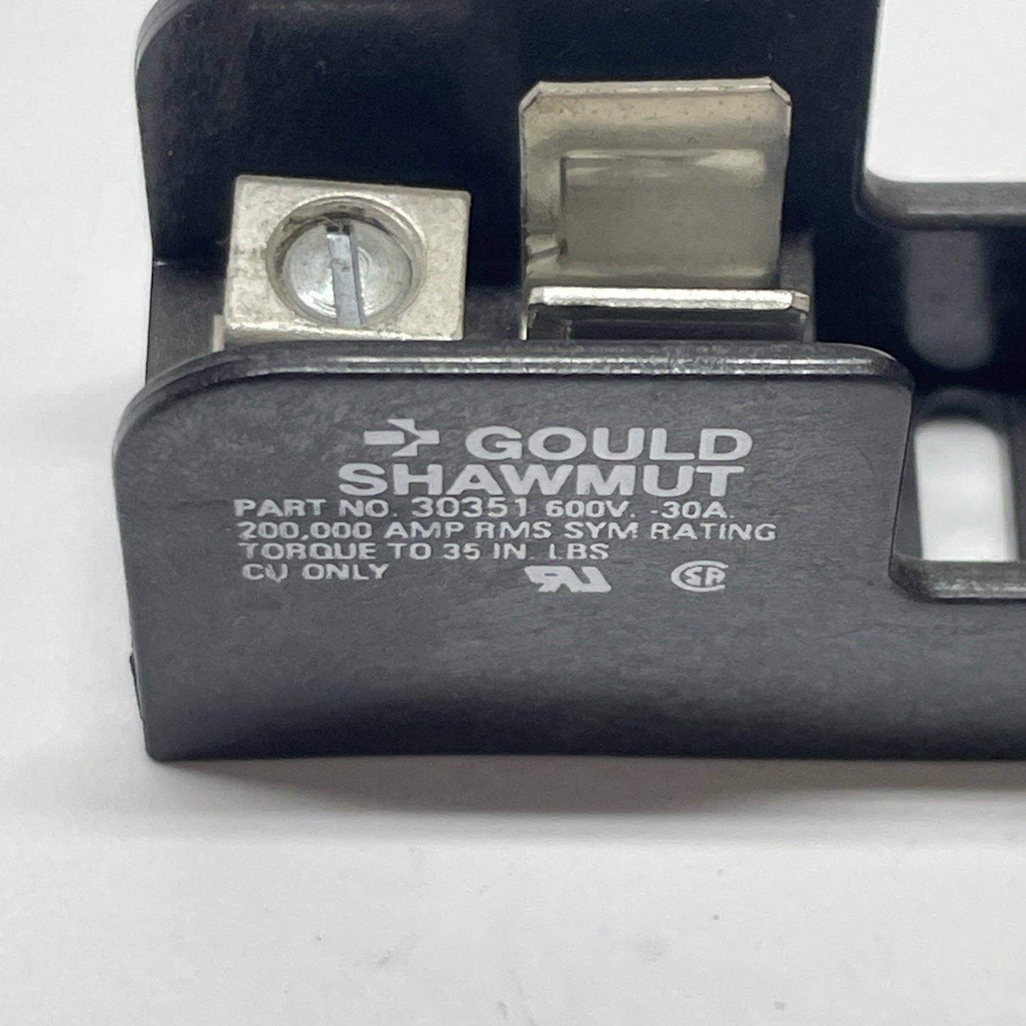Gould Shawmut 30351R 1-Pole Fuse Holder 600V, 30A, 35in-lb Torque