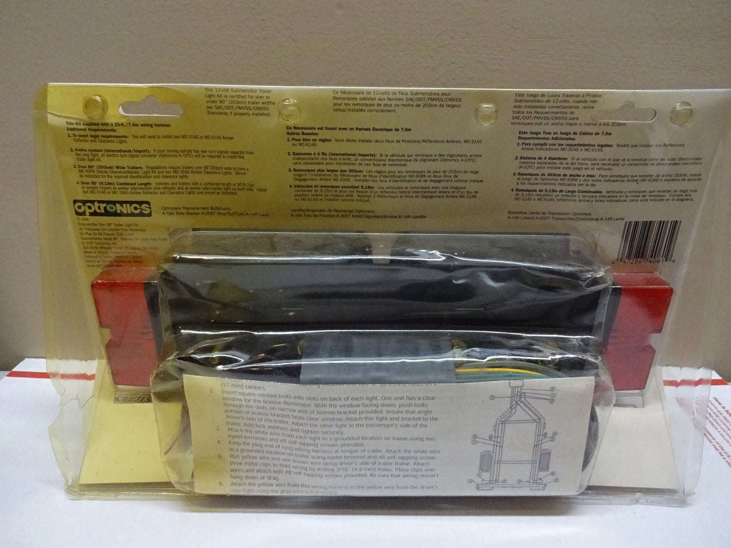 OPTRONICS TL-6RK / SUBMERSIBLE OVER 80" TRAILER LIGHT KIT / NEW