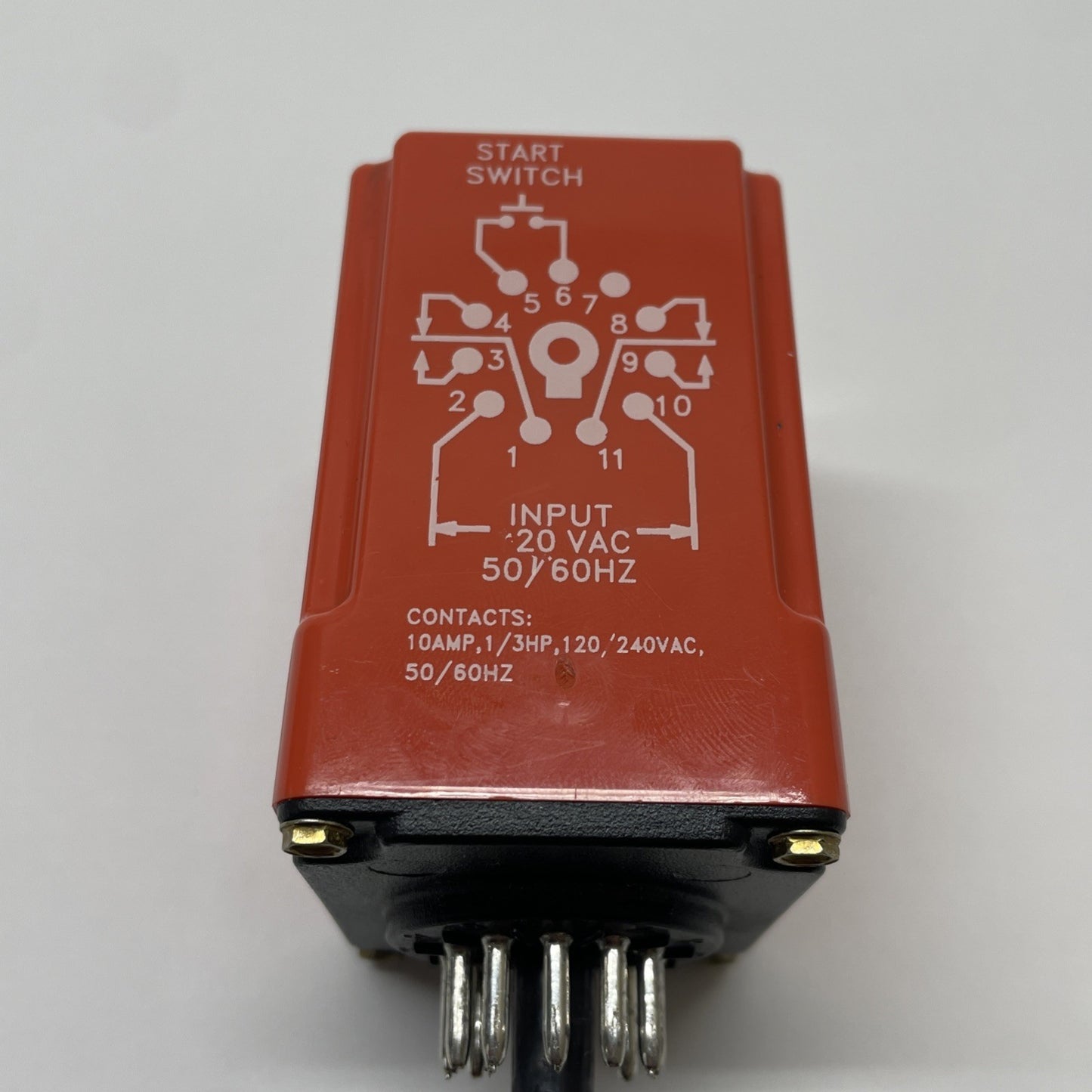 NCC T3K-300-461 Time Delay Relay 3-300s 120 VAC 10 A DPDT 11-Pin Plug