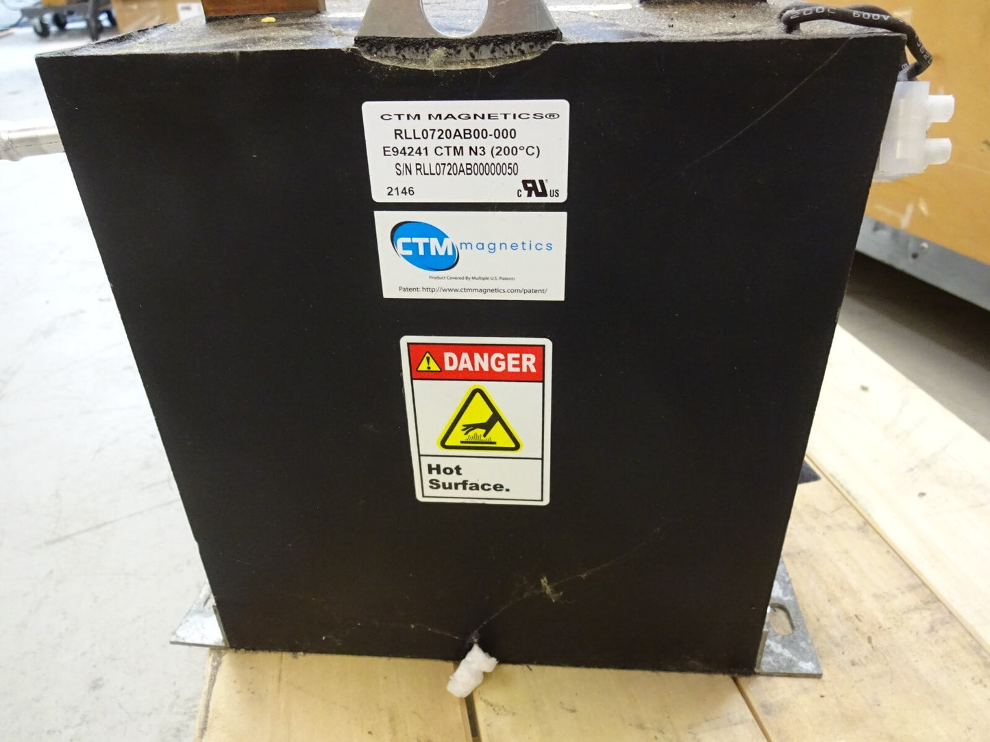 CTM MAGNETICS RLL0720AB00-000 LIQUID COOLED INDUCTOR 3% IMPEDANCE 720AMP 33MH