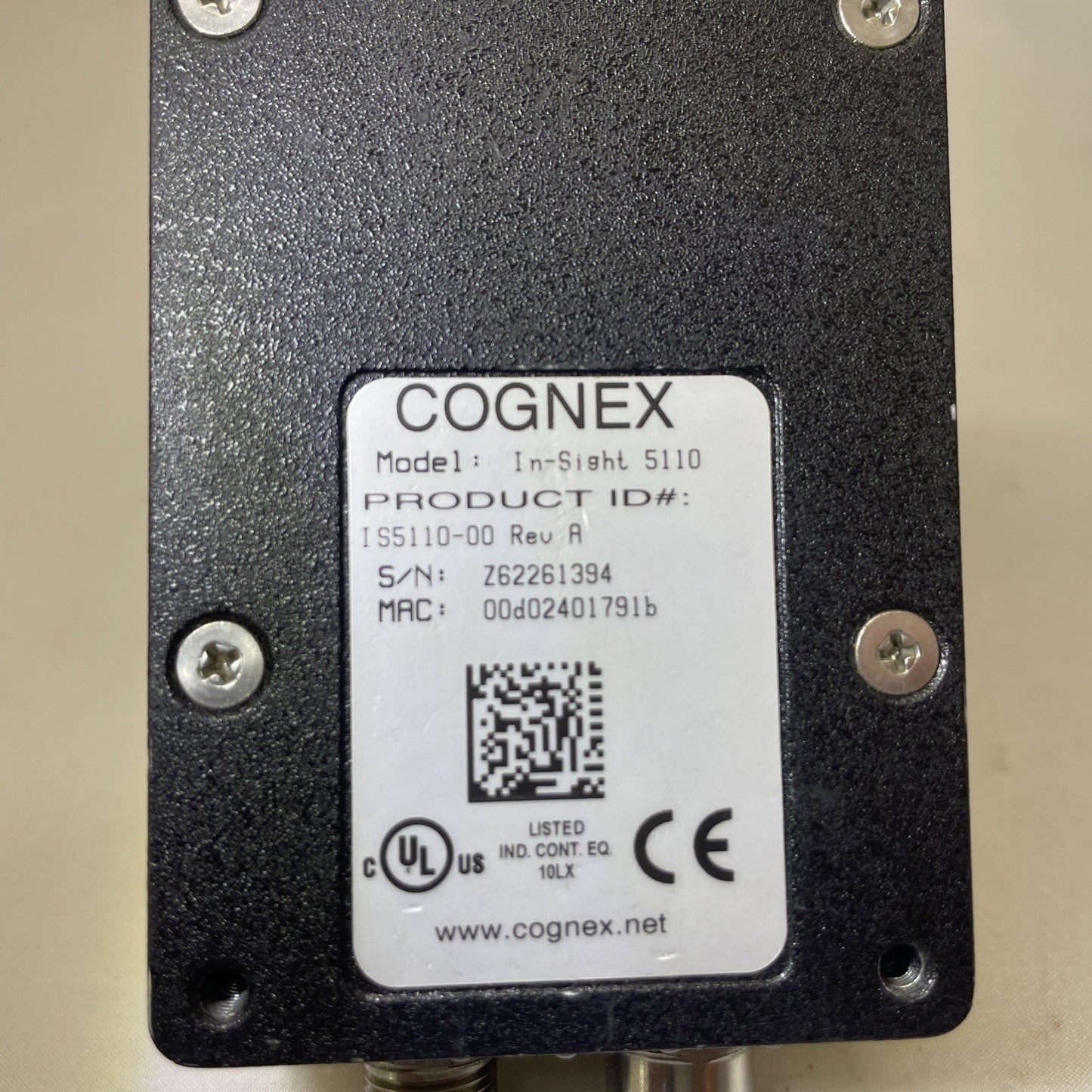 COGNEX IN-SIGHT 5110 IS5110-00 800-5870-1 A REV. C VISION SYSTEM
