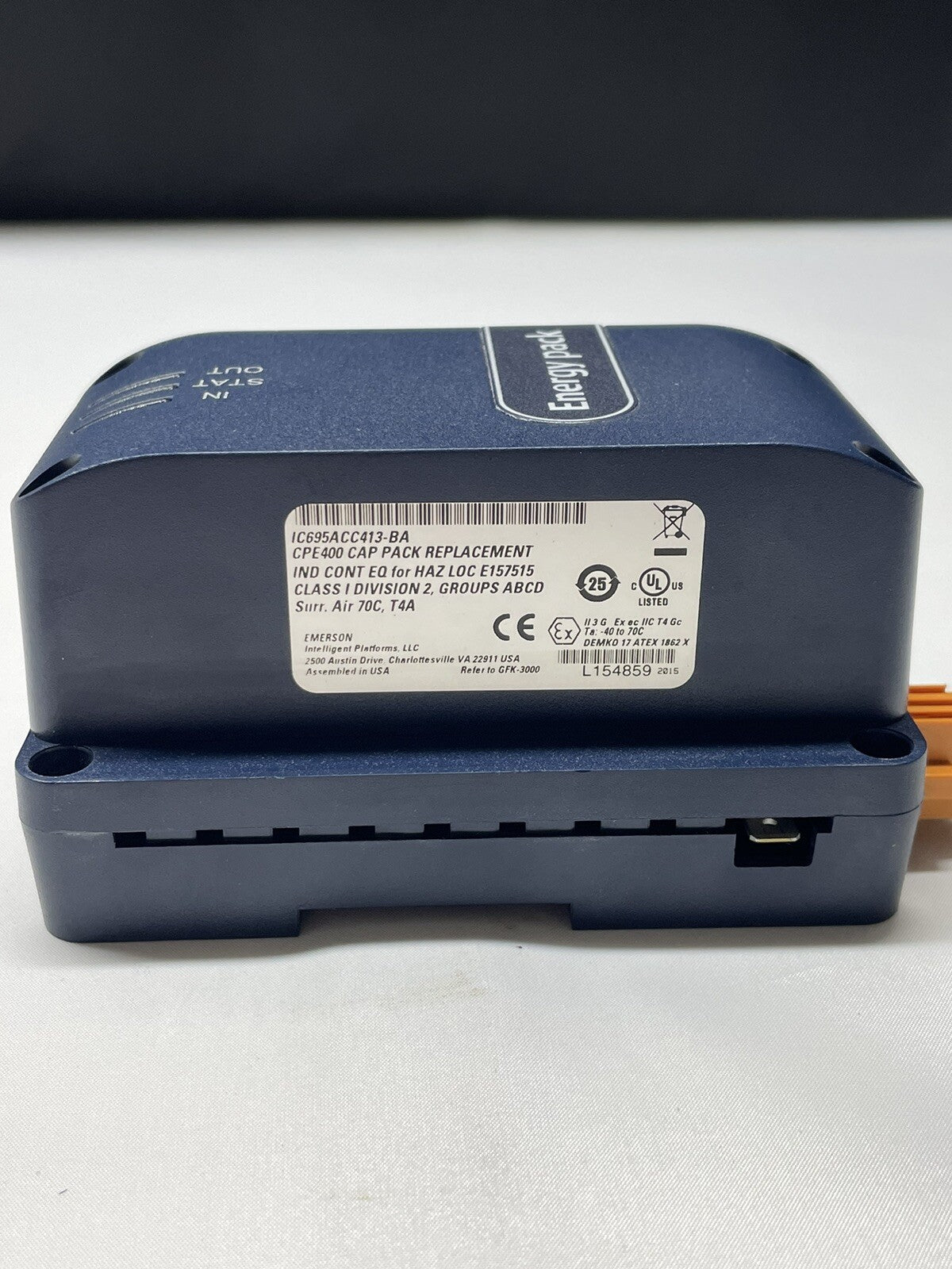 Emerson RX3i Energy Pack IC695ACC413-BA CPE400 Cap Pack Replacement