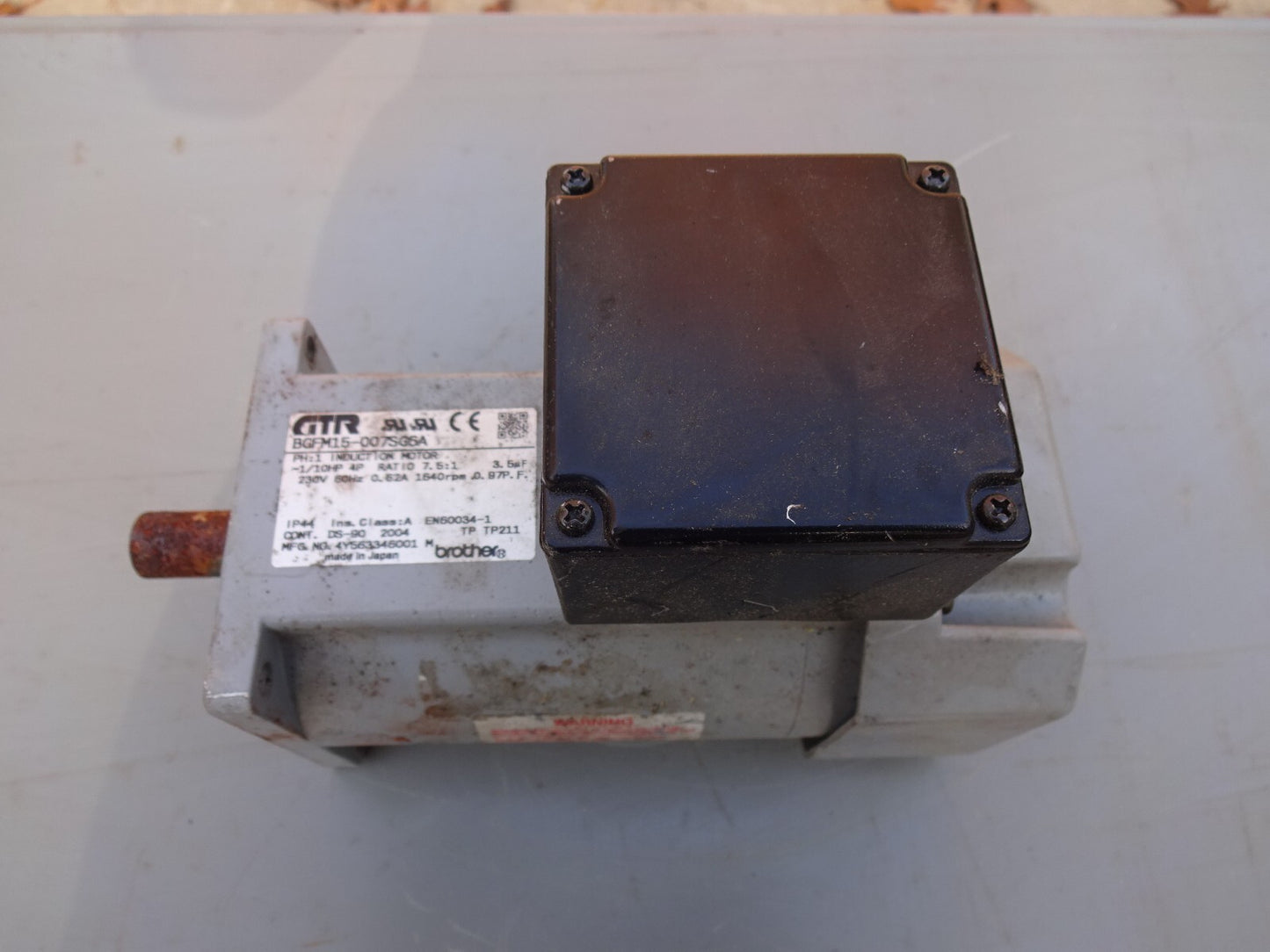 GTR BGFM15-007SG6A INDUCTION MOTOR / 4P 1/10 HP 230V 60HZ 0.62A 1640 RPM