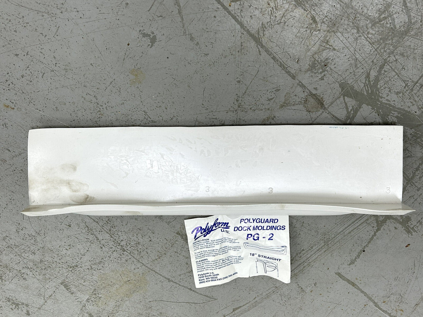 POLYFORM PG-2 POLYGUARD 18 INCHES STRAIGHT WHITE / NOS