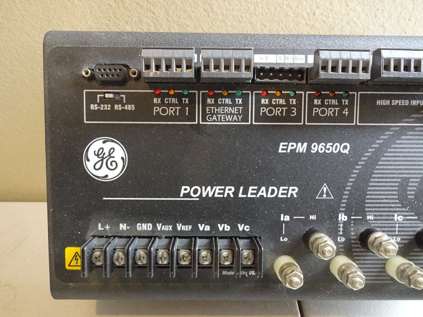 GE NEXUS 1250-G-D2-60HZ-INP10-2MEG / EPM 9650Q / POWER INPUT 90-276V AC OR DC