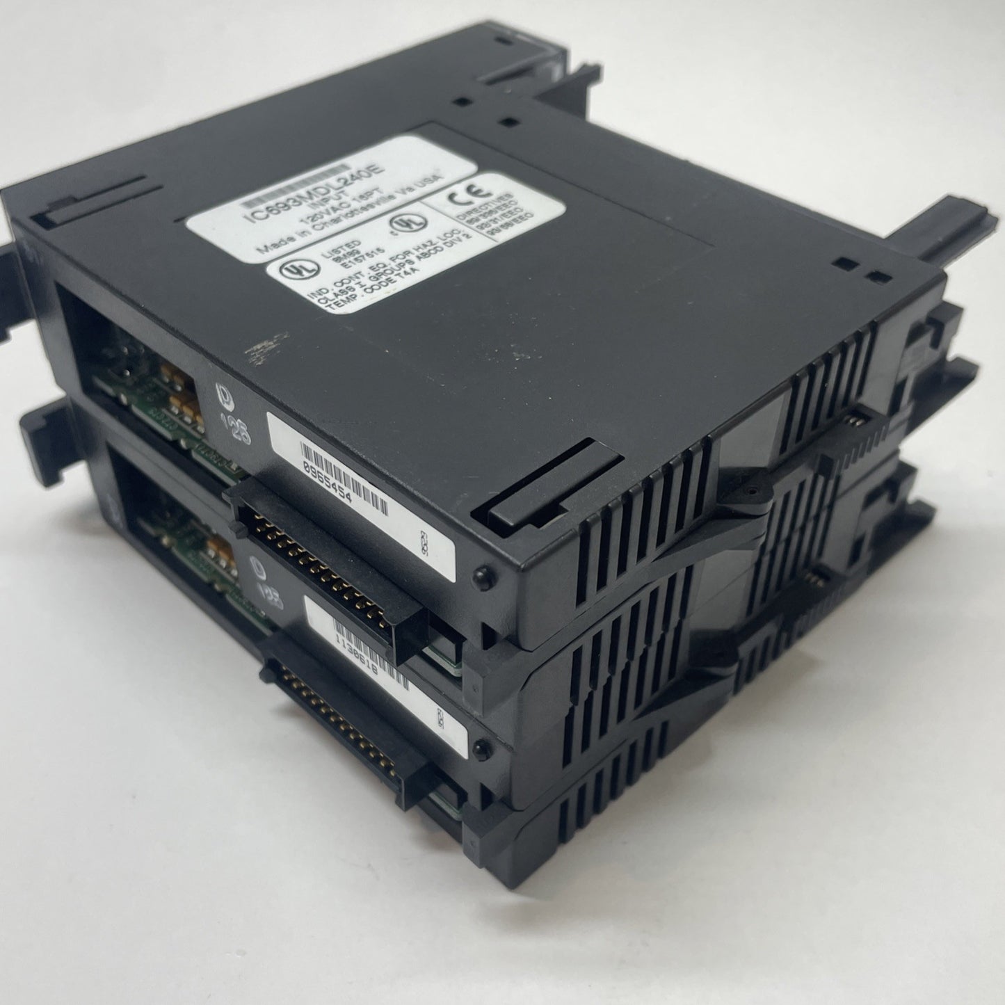 (LOT OF 2) GE Fanuc IC693MDL240E Input 120 VAC 16 Point Module