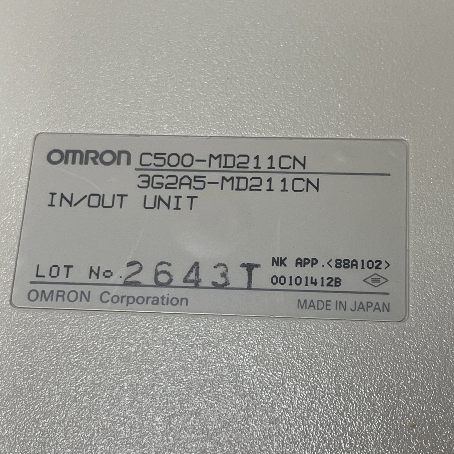 OMRON C500-MD211CN / 3G2A5-MD211CN I/O Module 16-Point DC Input