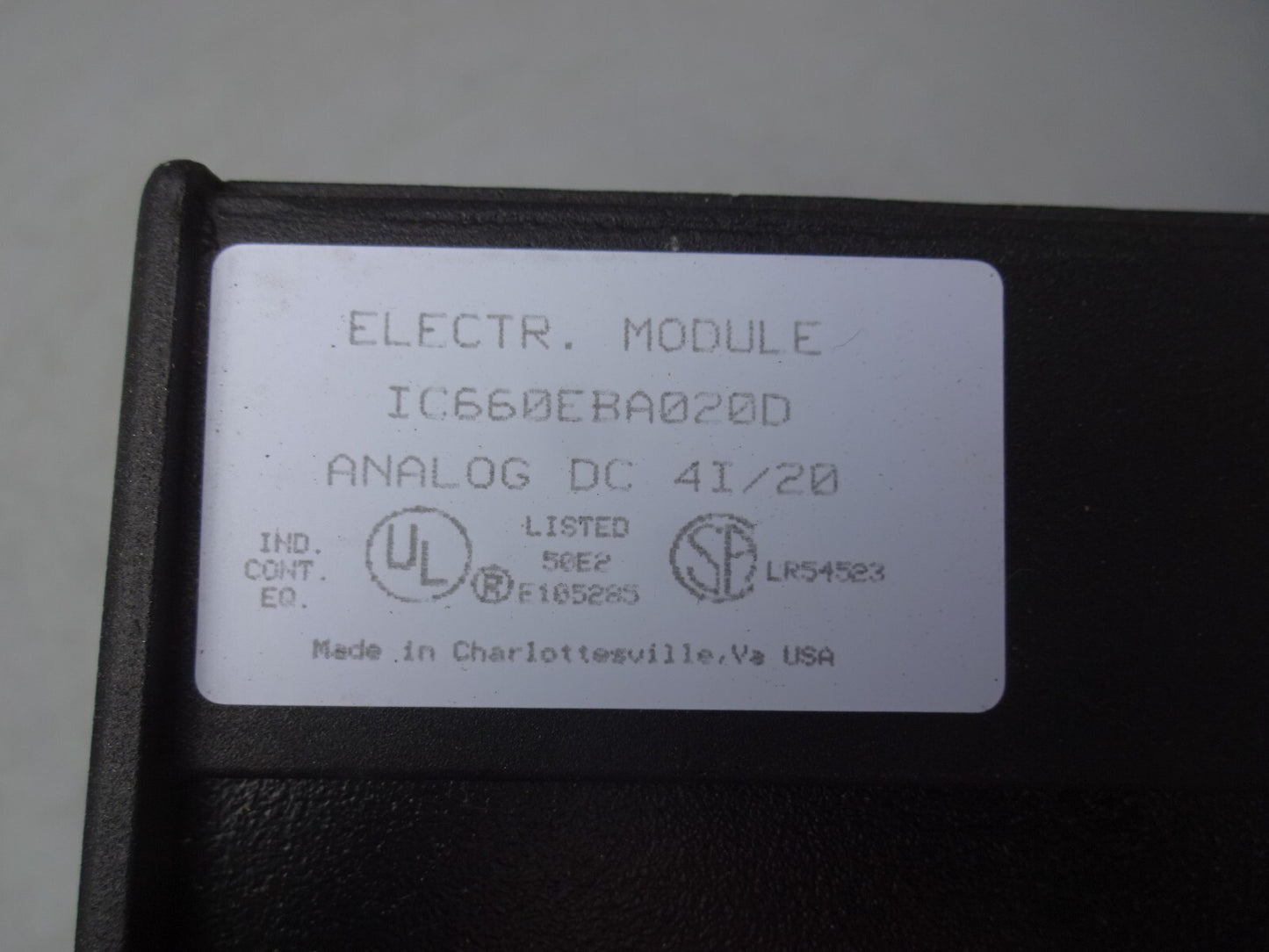 GE GENIUS IC660BBA020 / IC660TSA020 / IC660EBA020D / IC660TSA020C ANALOG MODULE