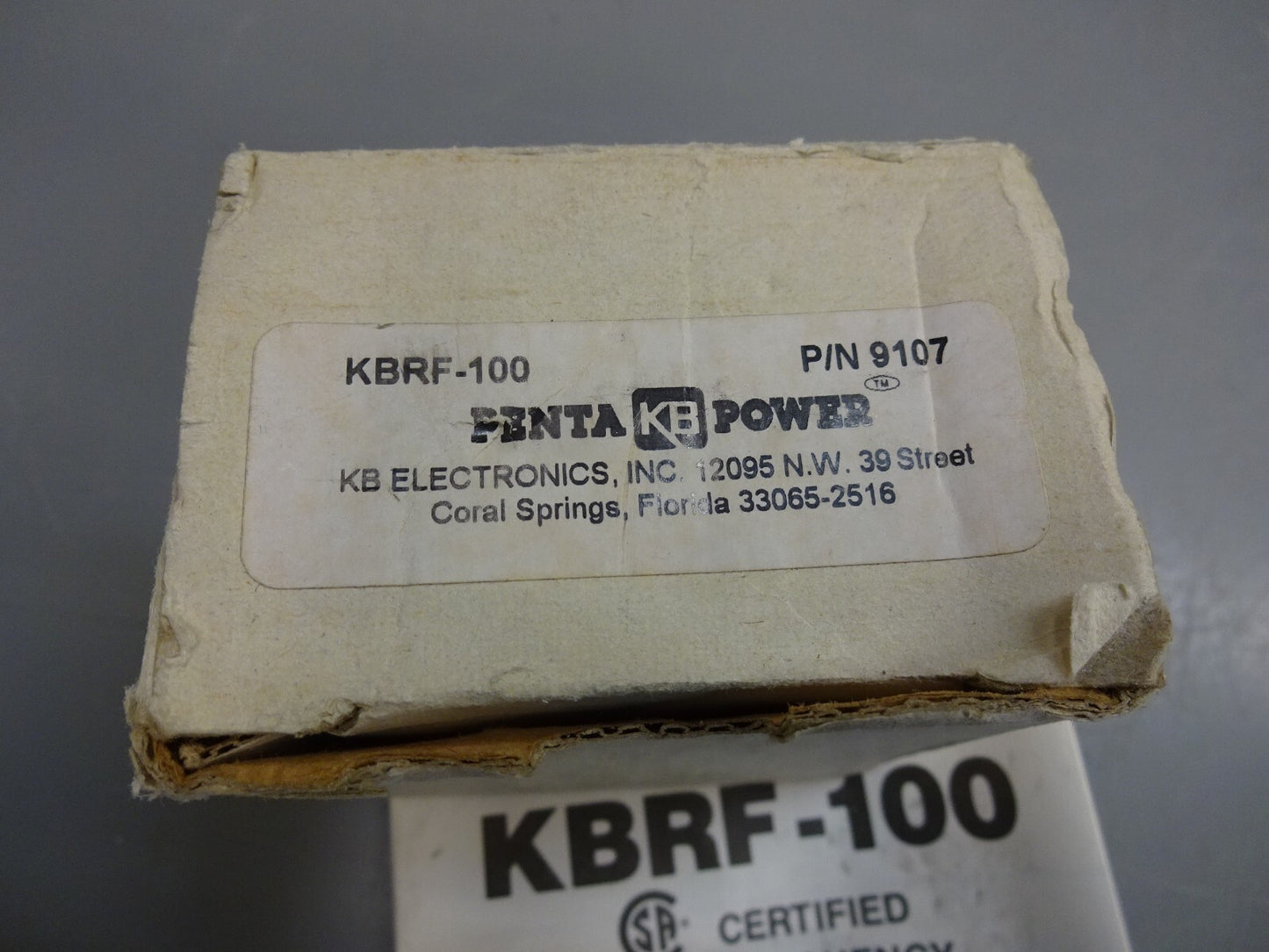 PENTA POWER KBRF-100 / 9107 KB ELECTRONICS RFI FILTER FOR SPEED CONTROL / NEW