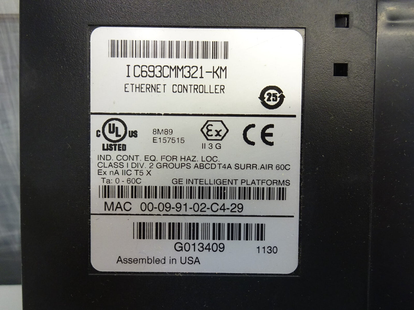 GE FANUC IC693CMM321 / IC693CMM321-KM / ETHERNET CONTROLLER