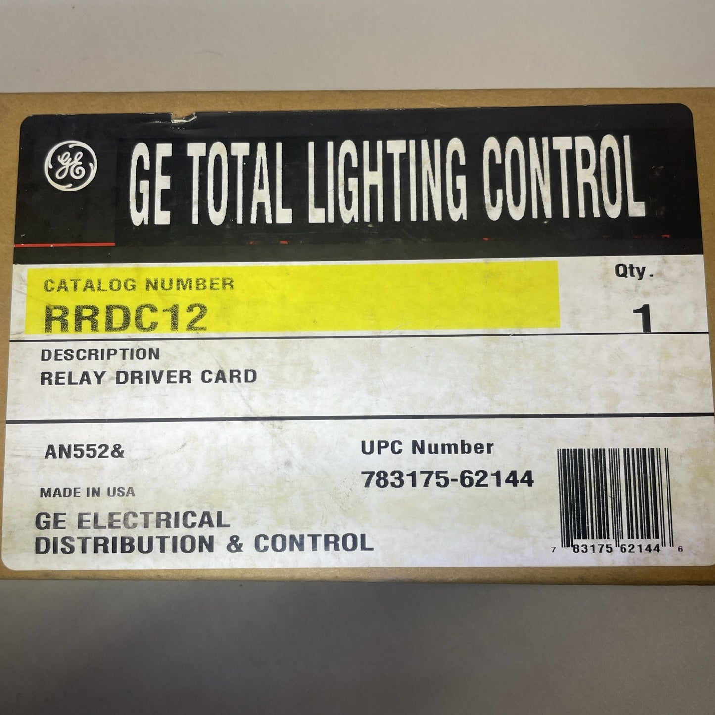 GENERAL ELECTRIC RRDC12 RELAY DRIVER BOARD NEW