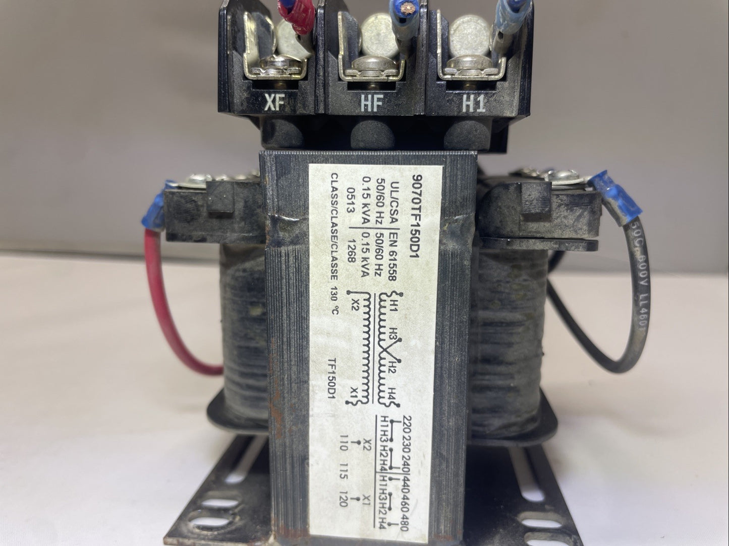 SQUARE D 9070TF150D1 CONTROL TRANSFORMER 0.15 KVA H.V 230/460 L.V 115/120VAC