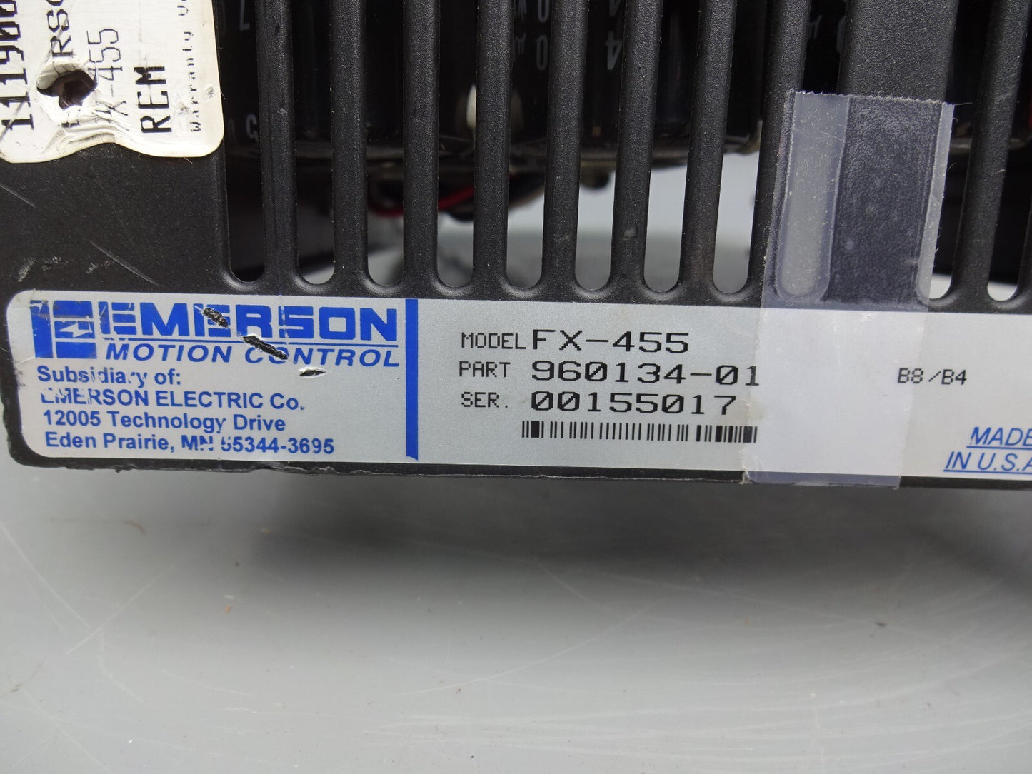 EMERSON FX-455 / 960134-01 / POSITIONING SERVO DRIVE / 200-440VAC / PARTS ONLY