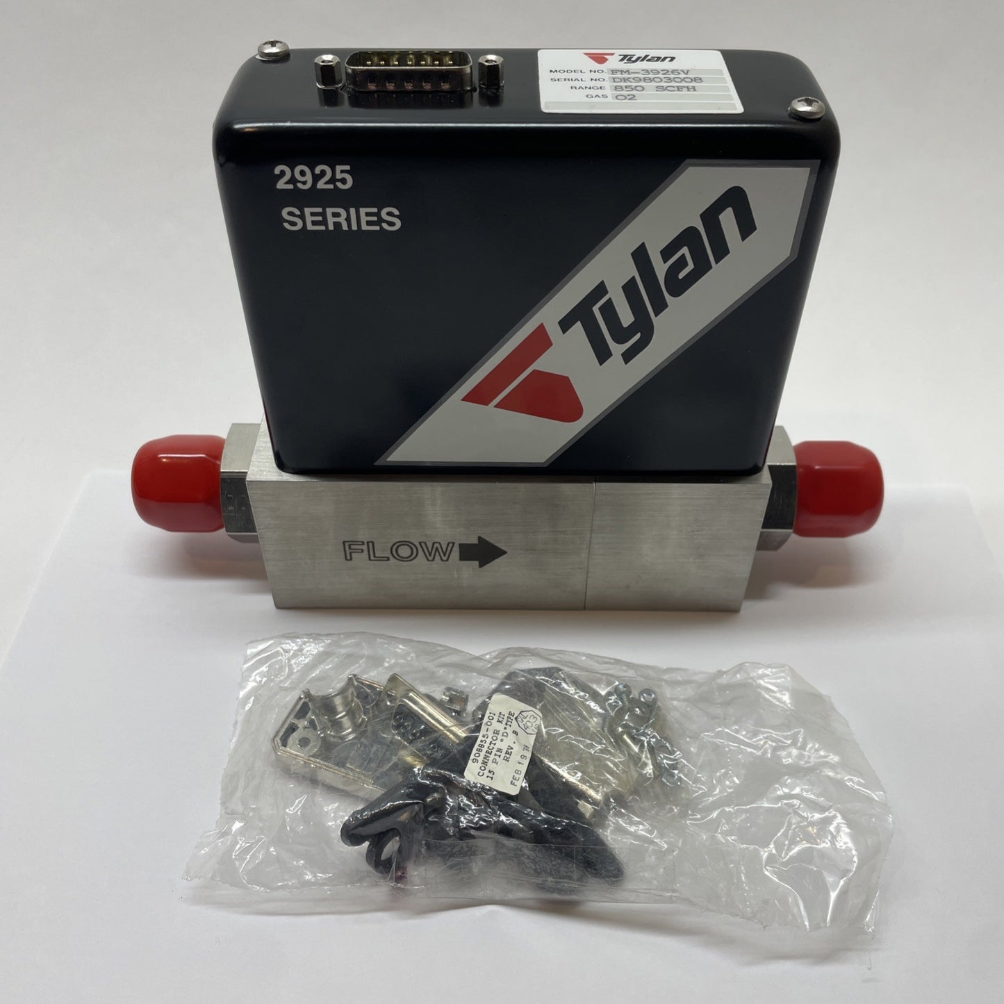 Tylan FM-3926V Oxygen Mass Flow Meter 2925 Series 15-Pin D Connerctor 850 SCFH