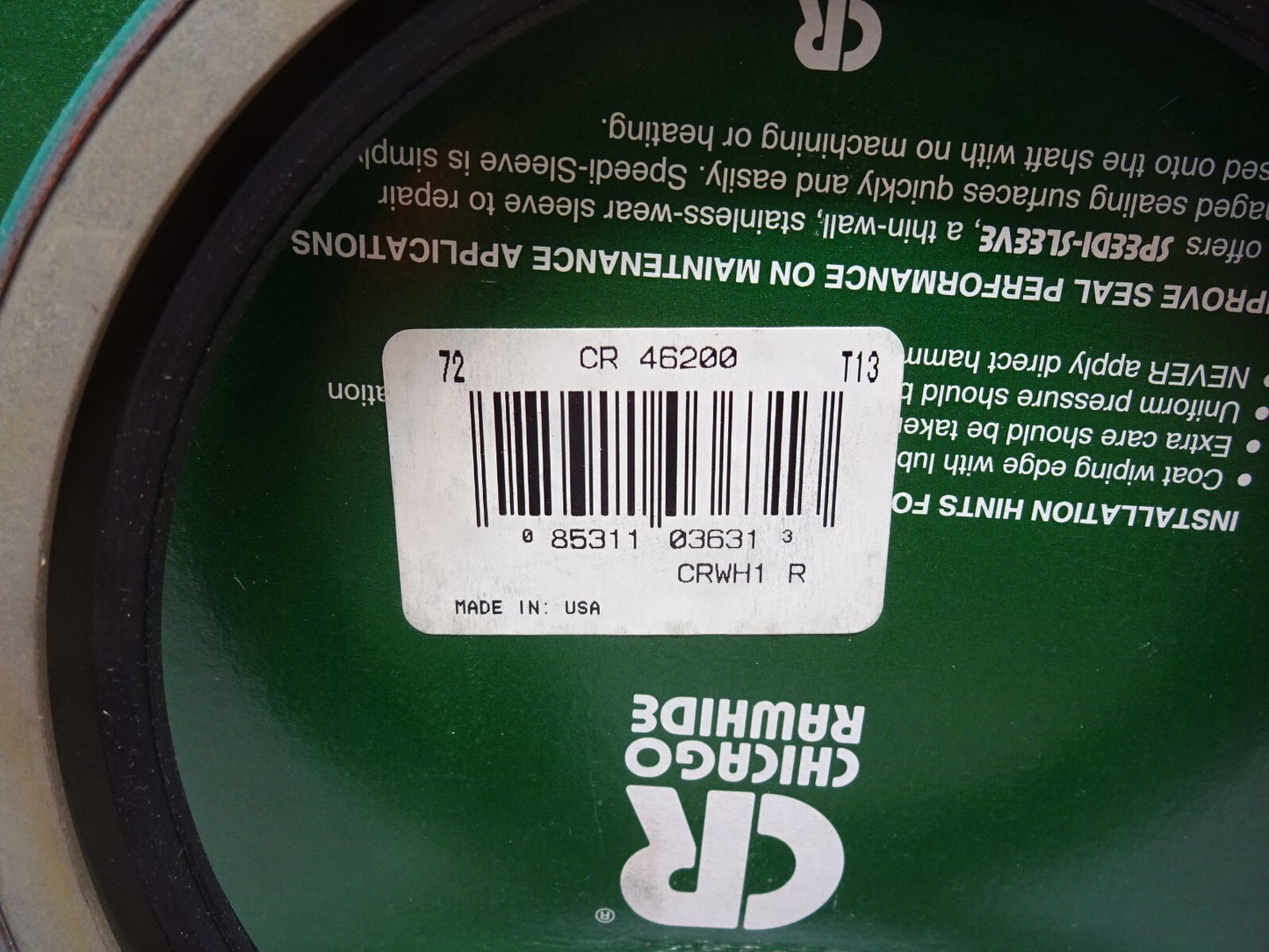 CHICAGO RAWHIDE 46200 / CR46200 / CR / OIL SEAL / NEW