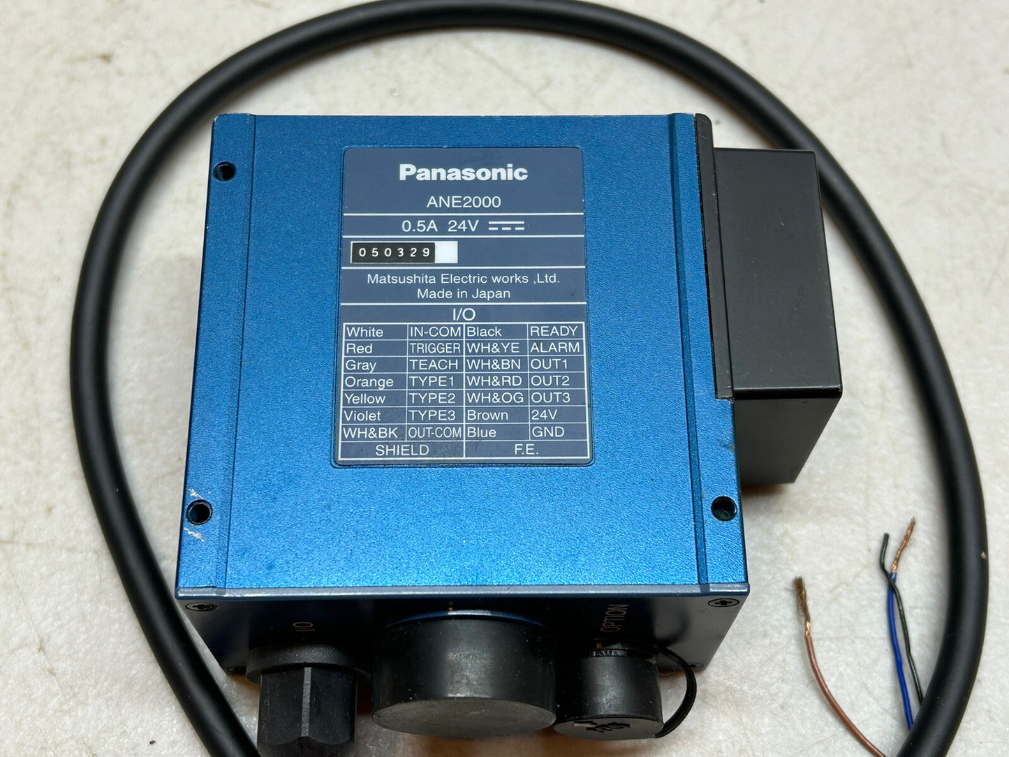 PANASONIC ANE2000 / IMAGING CAMERA VISION SENSOR 0.5A 24V / USED AS SAMPLE