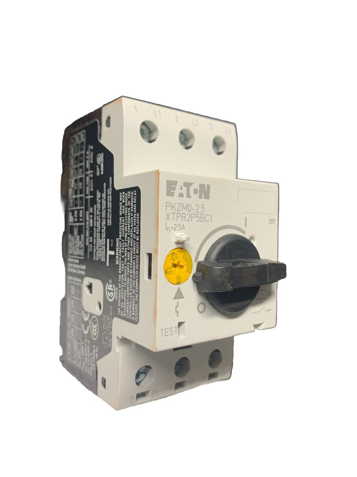 Eaton PKZM0-2.5 3-Pole Motor Protective Circuit Breaker 1.6–2.5A XTPR2P5BC1
