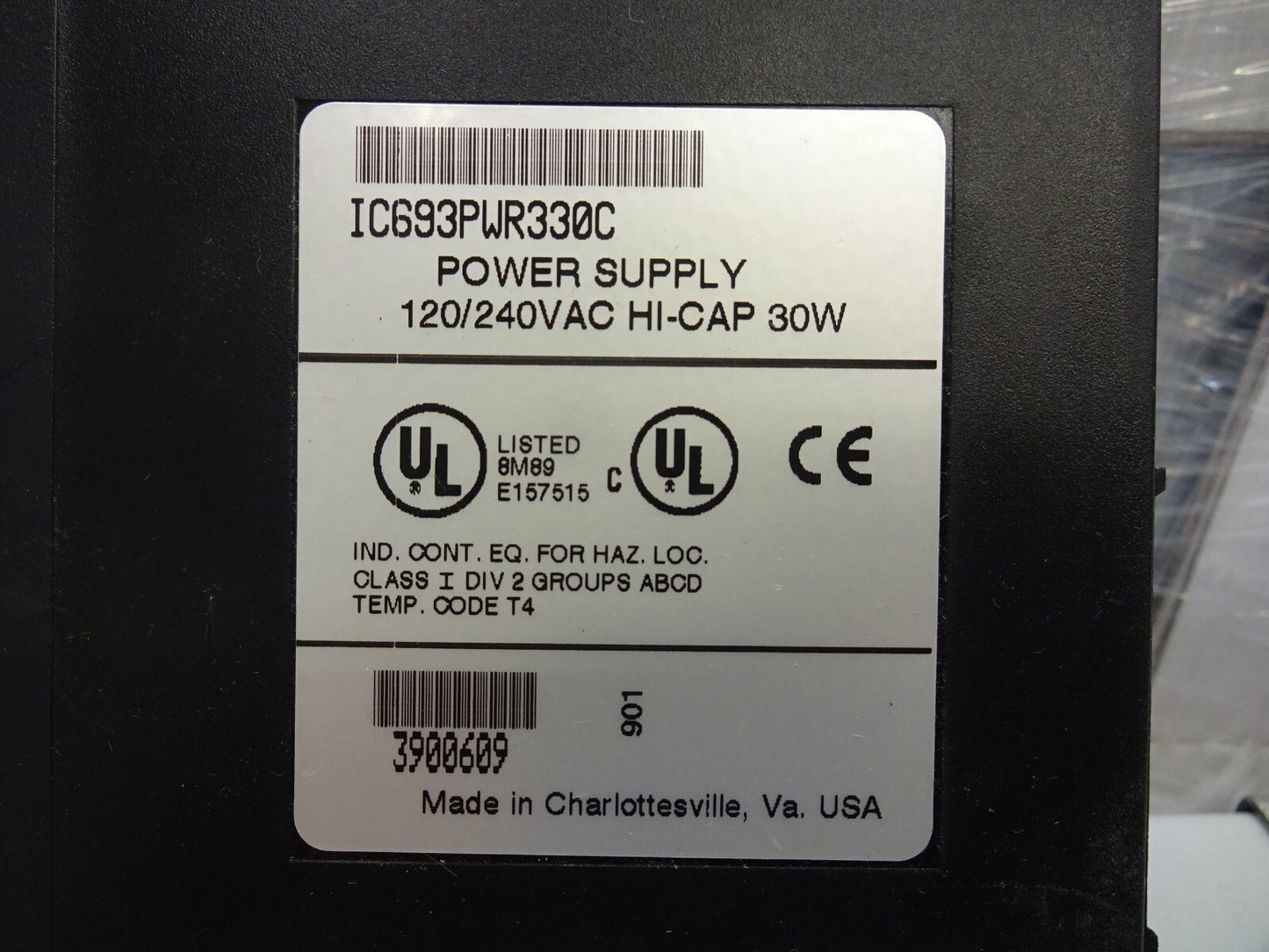 GE FANUC IC693PWR330C / IC693PWR330 POWER SUPPLY 120/240VAC HI-CAP 30W