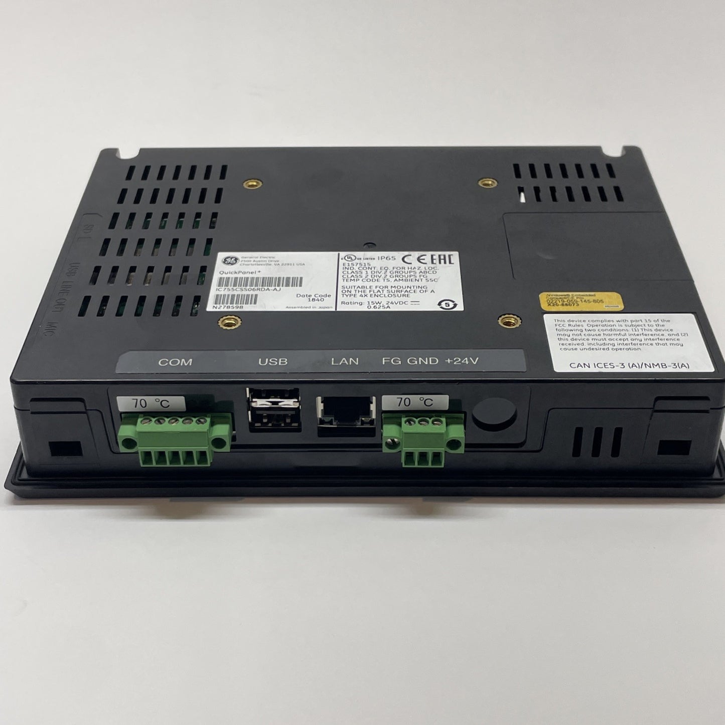 IC755CSS06RDA-AJ GE Emerson QuickPanel+ 6″ HMI Touch Screen Operator Panel