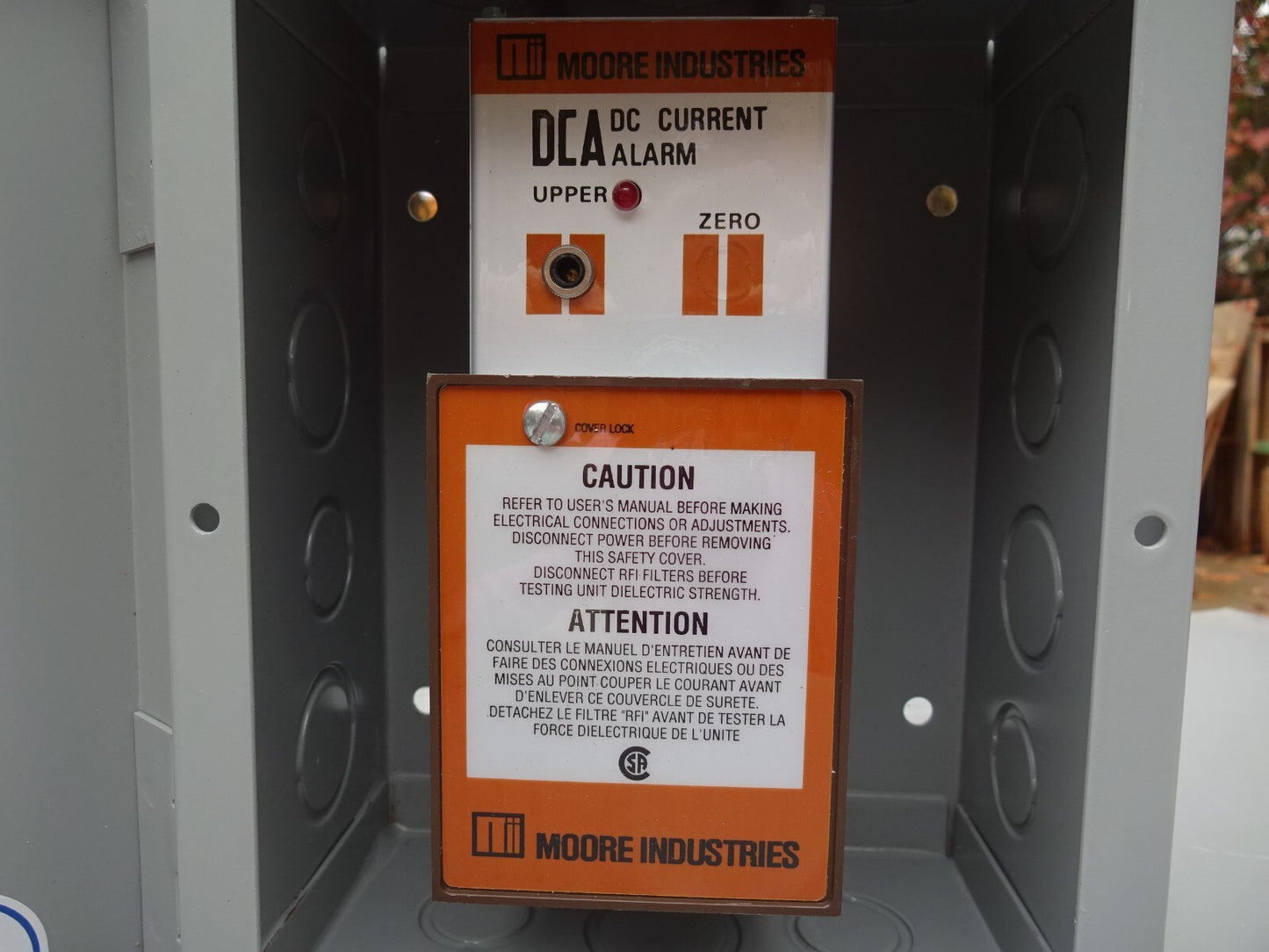 MOORE DCA/4-20MA/SH2/117AC-DPDT-GP / DC CURRENT ALARM / WITH HOFFMAN A-HE8X6X4