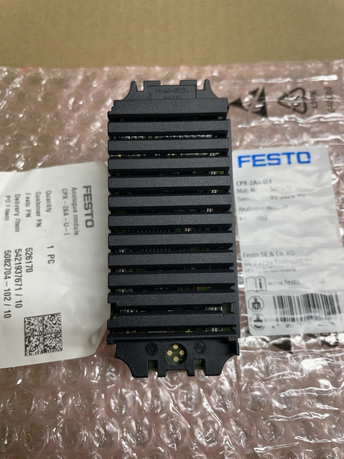 FESTO 526170 CPX-2AA-U-I ANALOGMODUL free shipping