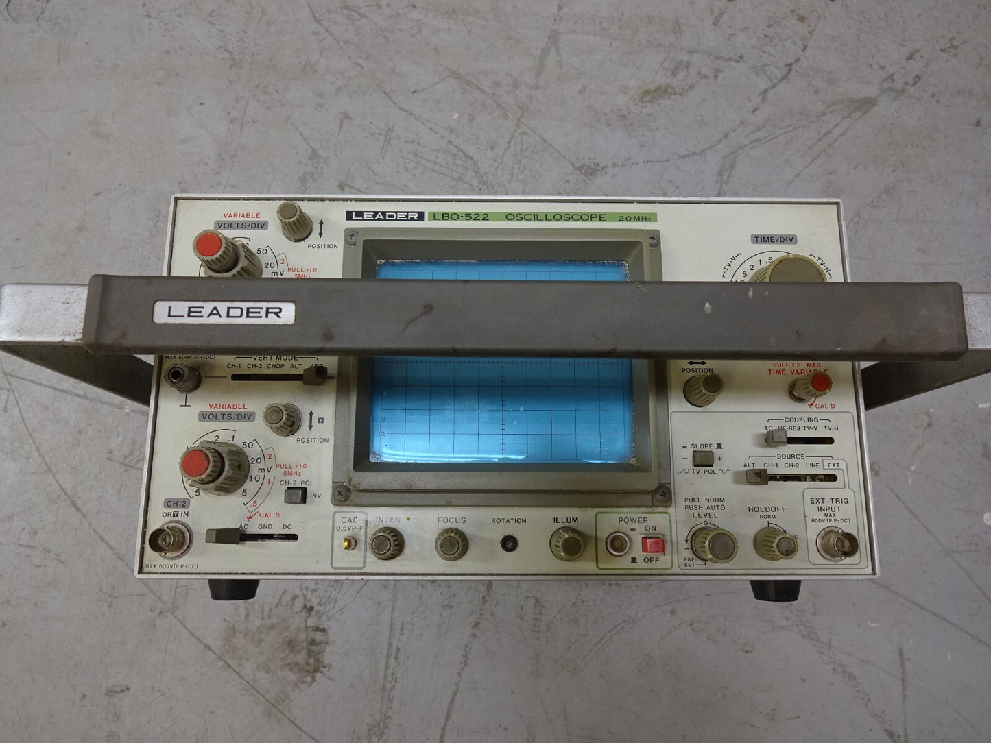 LEADER LBO-522 OSCILLOSCOPE 20 MHZ