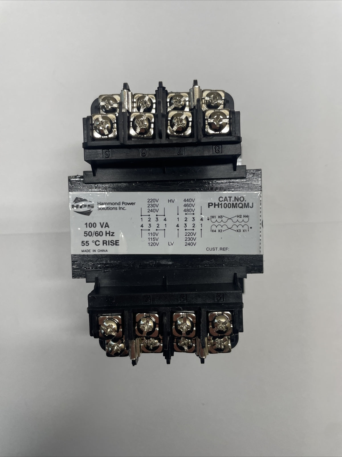 HPS Hammond Power Control Transformer Cat No. PH100MQMJ