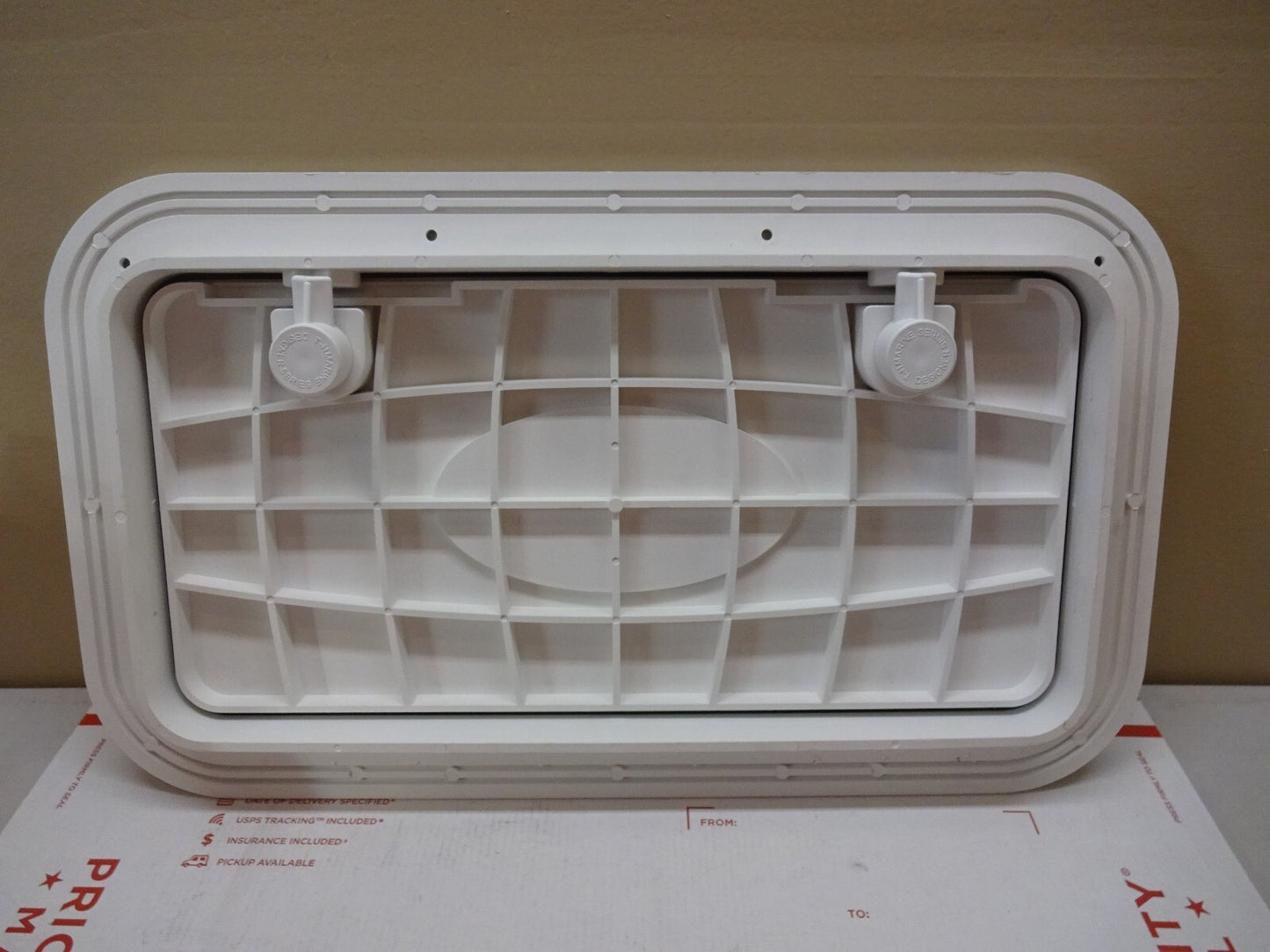 BECKSON INSPECTION HATCH 11" X 19" OD / 9" X 17" ID WHITE FLAG ANCHOR DESIGN NEW