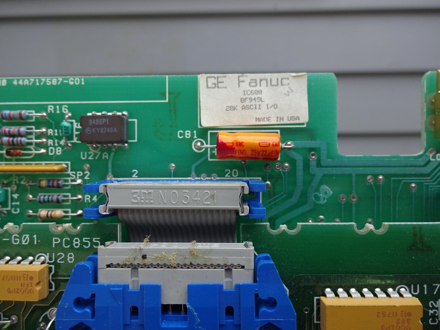 GE FANUC IC600BF949L / IC600BF949 COMMUNICATION MODULE CIRCUIT BOARD 28K ASCII