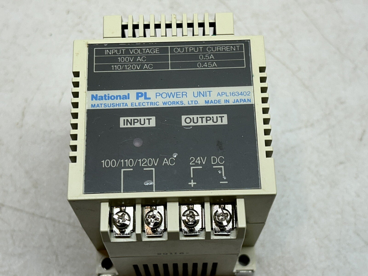 NATIONAL APL163402 / PL POWER UNIT 100VAC 0.5A / USED AS SAMPLE UNIT ONLY