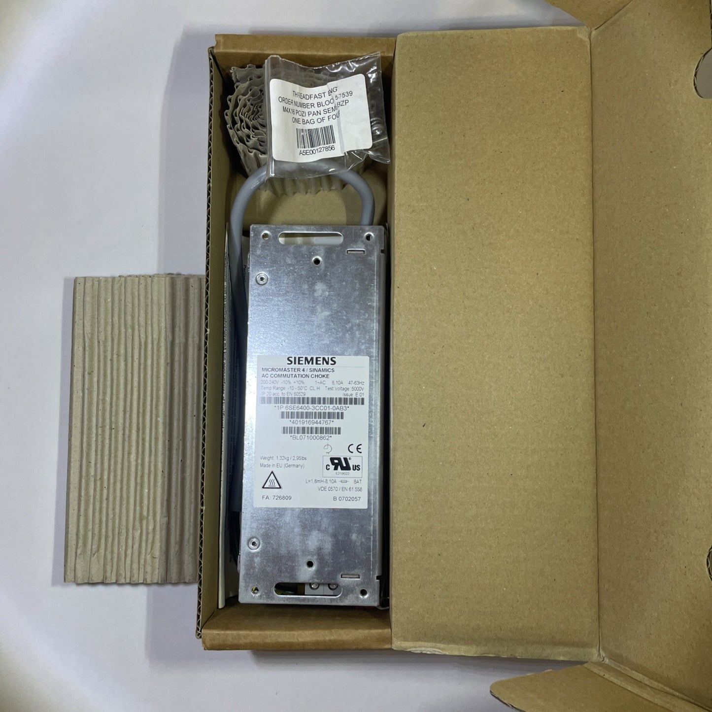 NEW SIEMENS 6SE6400-3CC01-0AB3 Micromaster 4 / Sinamics AC Commutation Choke
