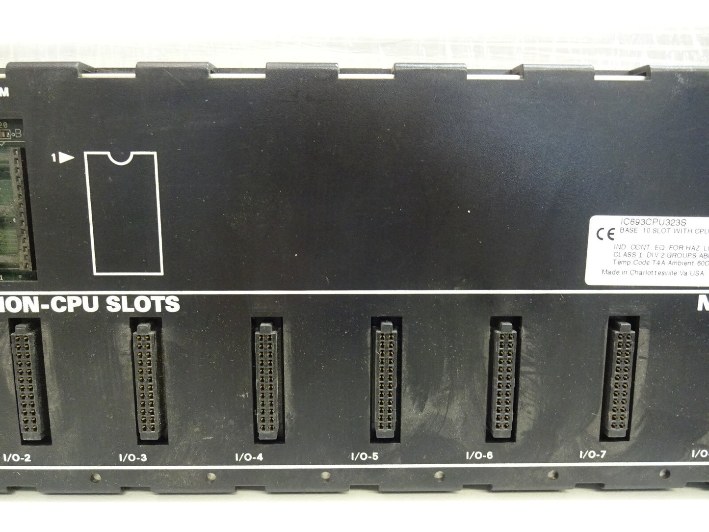 GE FANUC IC693CPU323 / IC693CPU323S 10 SLOT BASE WITH CPU