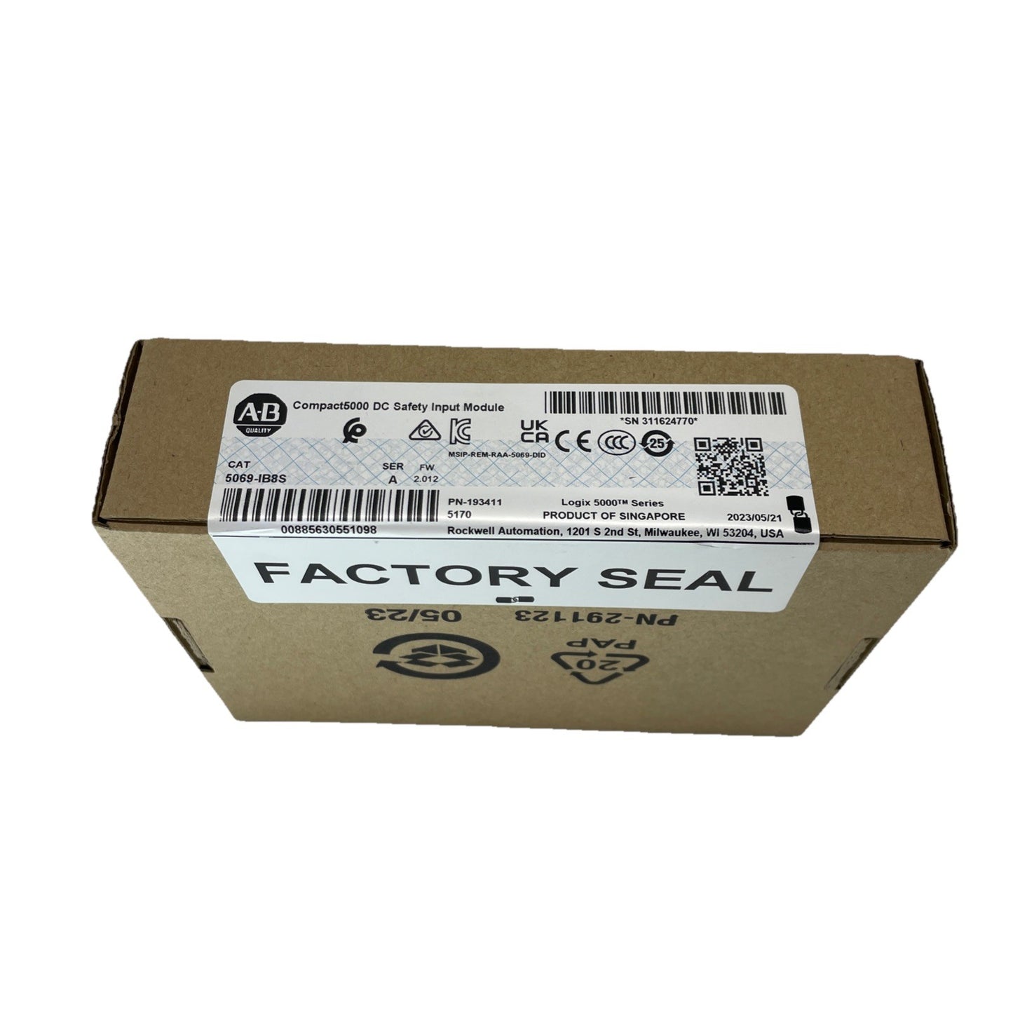 NEW - Allen-Bradley 5069-IB8S Compact5000 DC Safety Input Module
