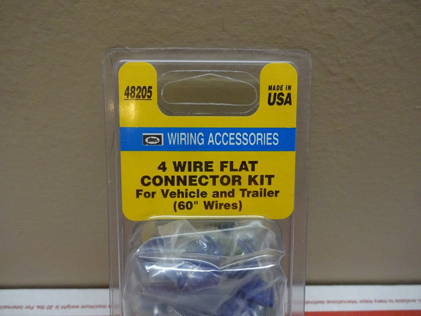 HOPKINS 48205 / 4 WIRE FLAT KNOCKOUT CONNECTOR 60" WIRES / NEW