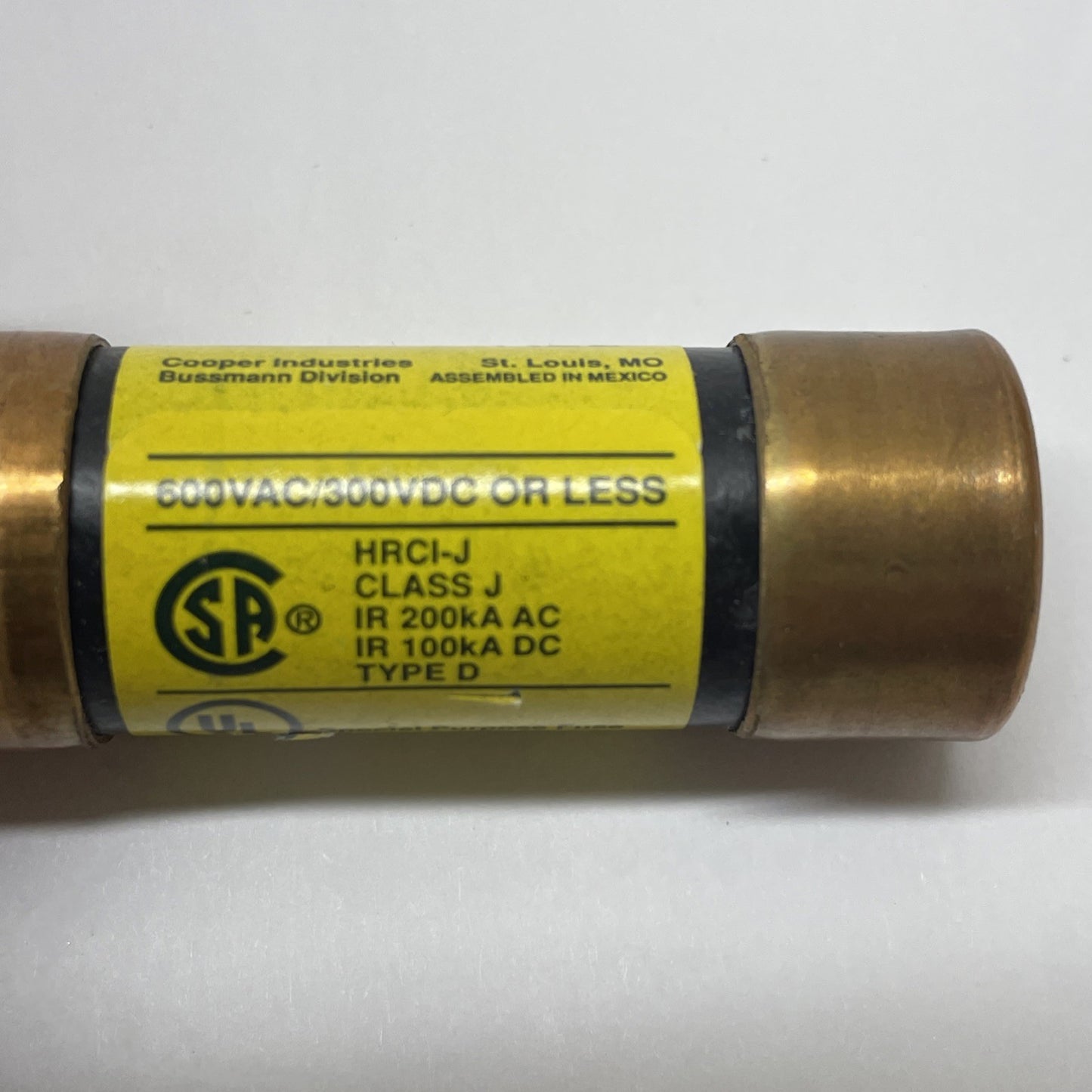 Bussmann LPJ-10SP (10A) 600V Class J Dual-Element Time-Delay Fuse