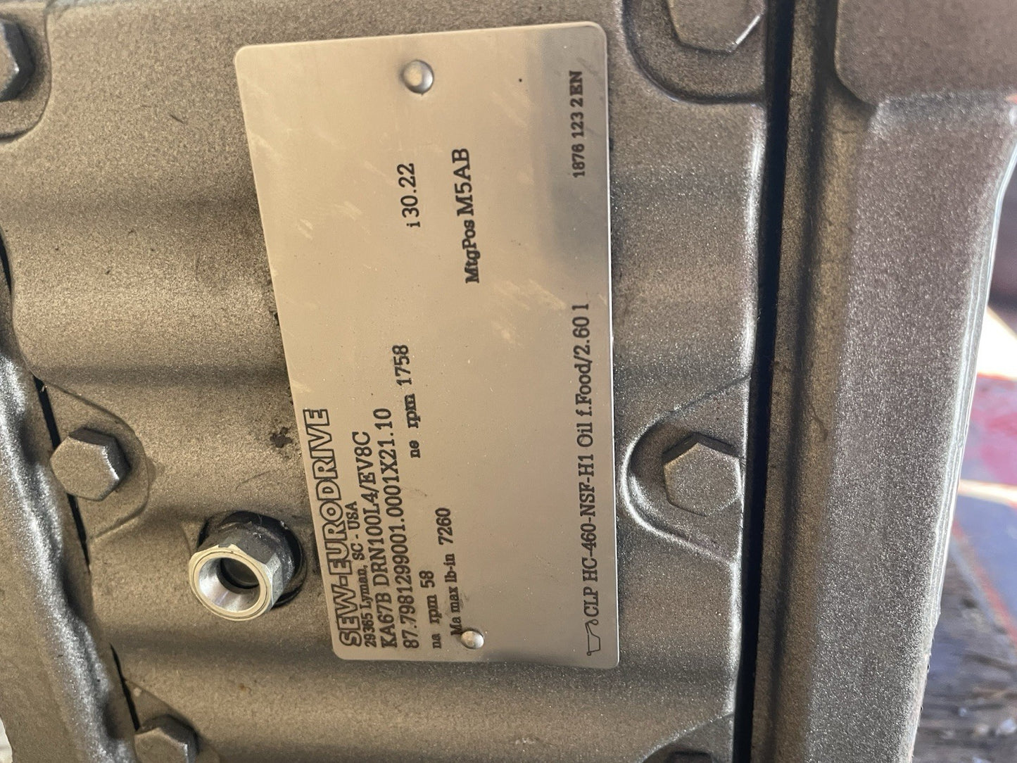 SEW-EURODRIVE KA67B DRN100L4/EV8C AC Motor w/ External HTL Encoder