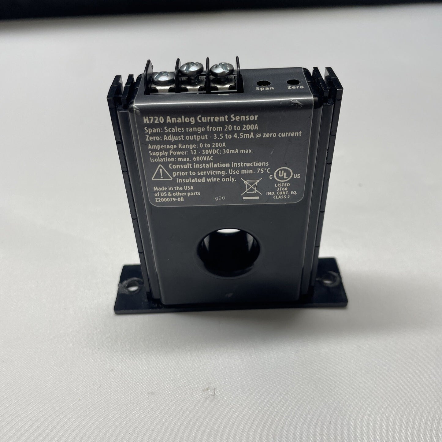 Hawkeye Analog Current Sensor Model 720