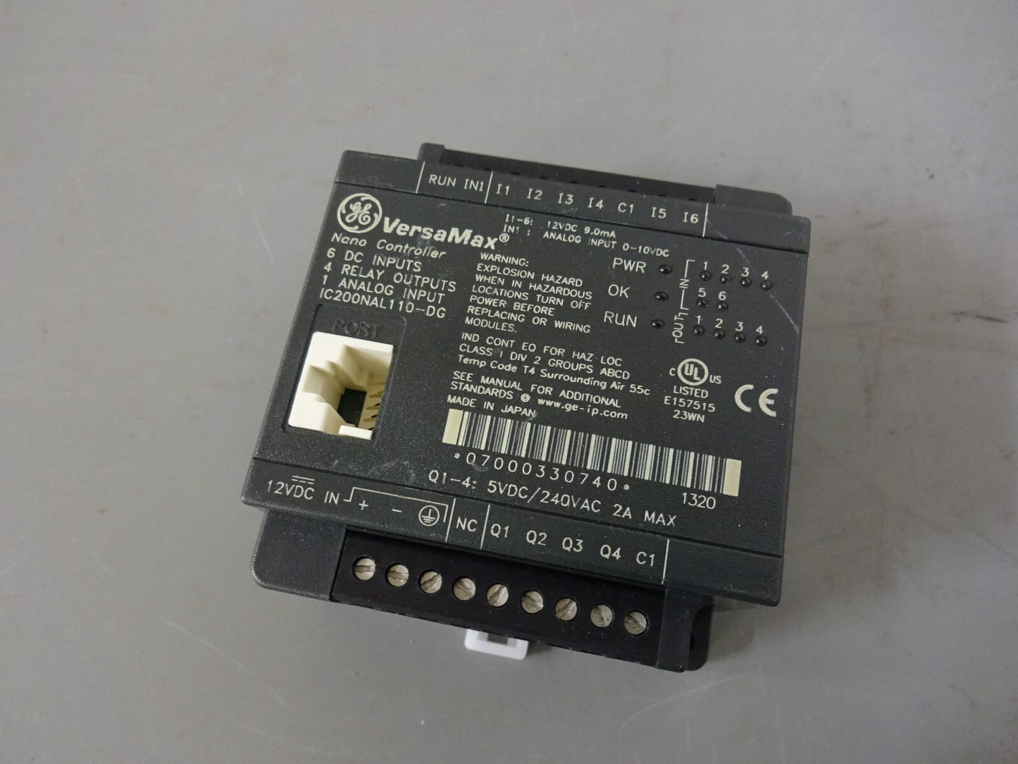 GE FANUC IC200NAL110-DG / VERSAMAX NANO CONTROLLER I/O MODULE
