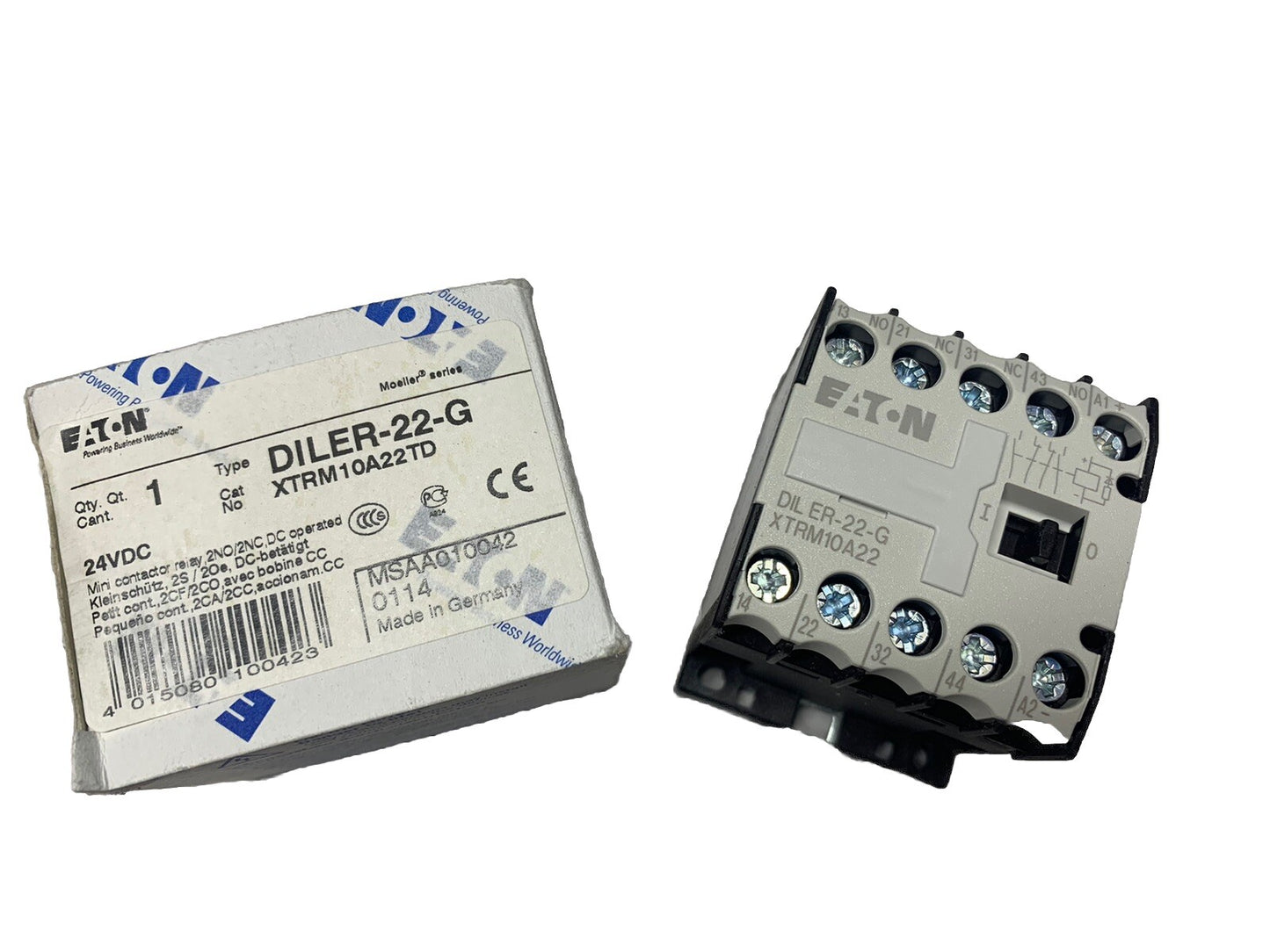 NEW EATON DILEM-22-G XTRM10A22TD CONTACTOR 24 VDC