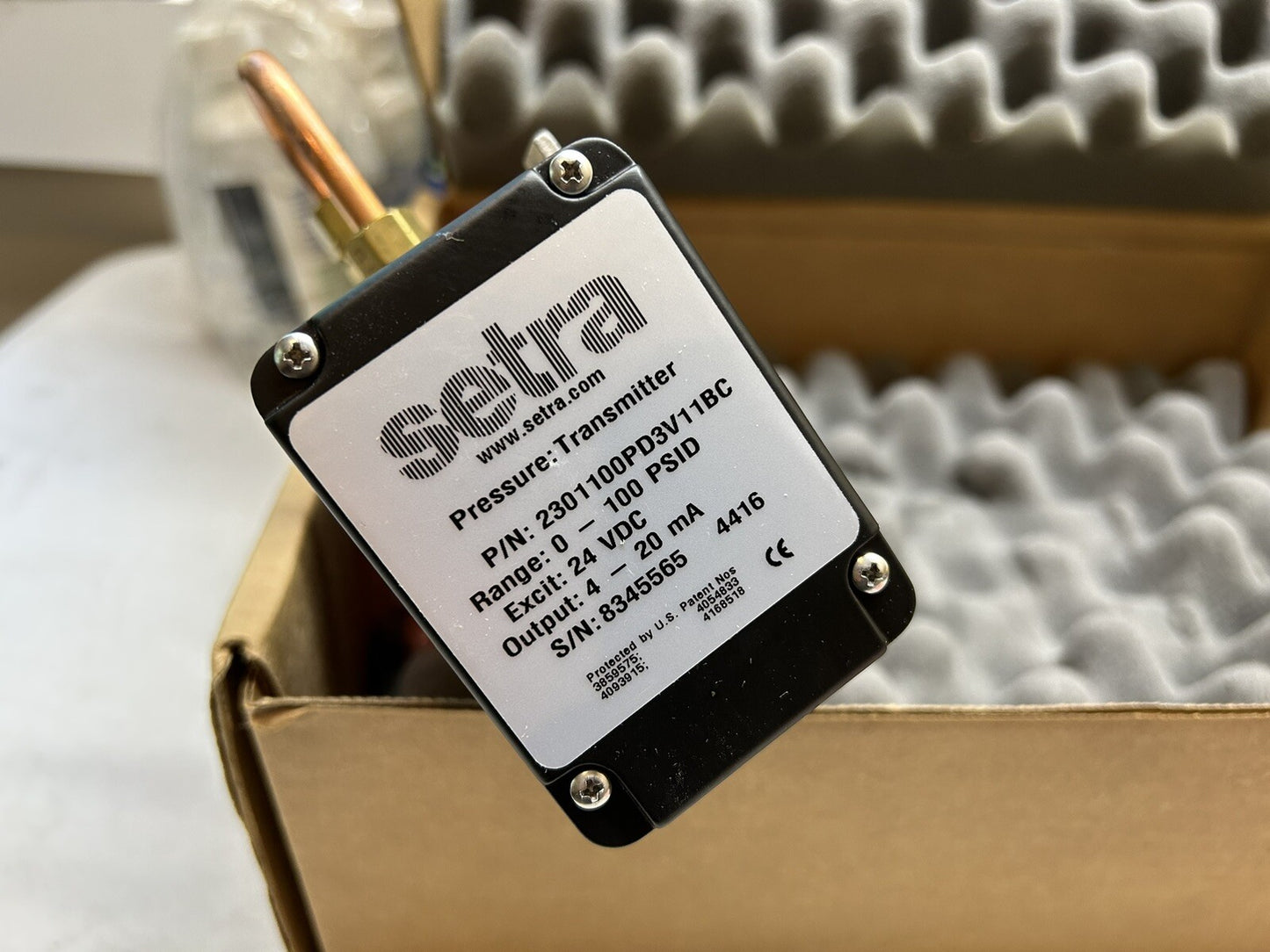 SETRA 2301100PD3V11BC / 230 SERIES PRESSURE TRANSDUCER 0-100 PSID / NEW