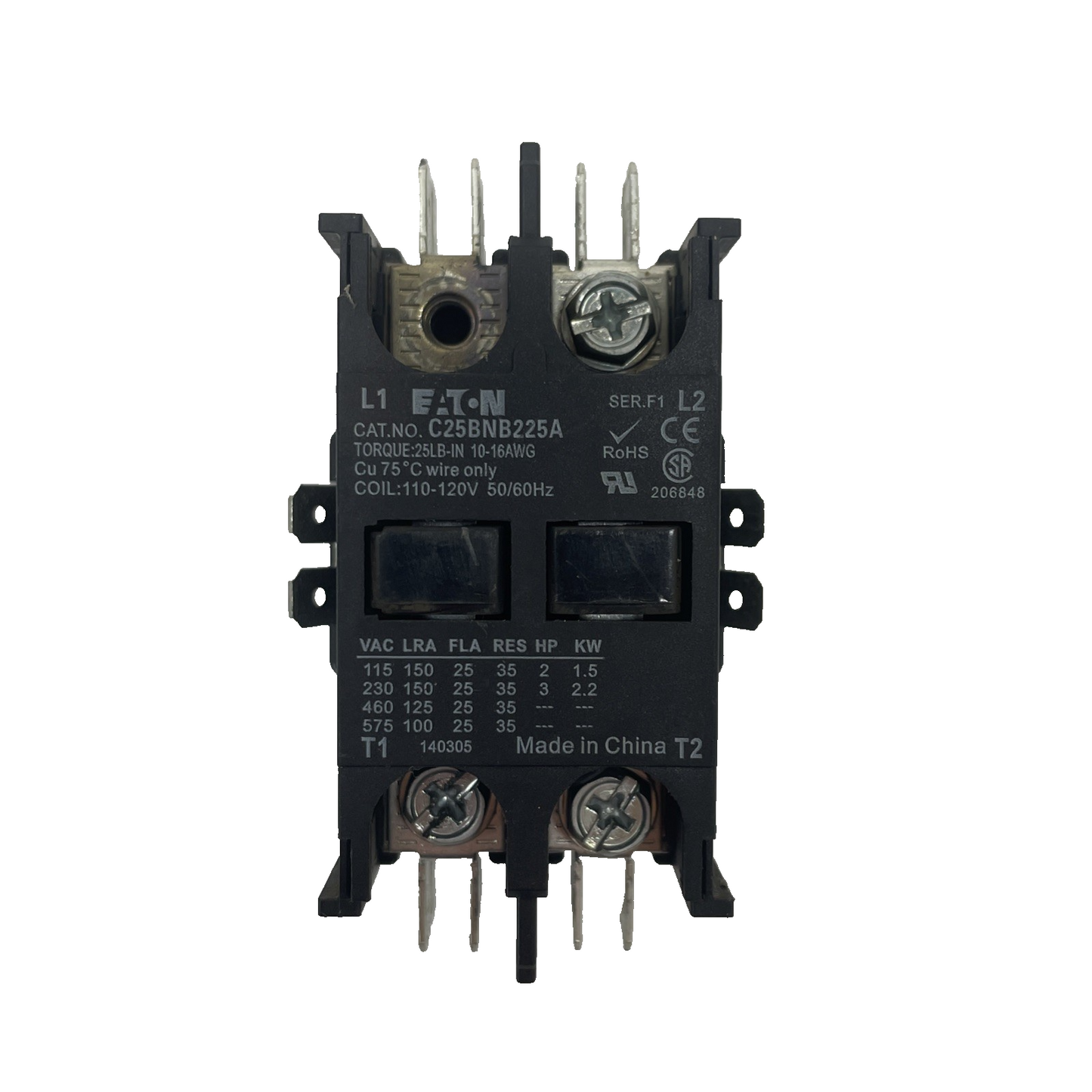 Eaton C25BNB225A Definite Purpose Contactor SER. F1